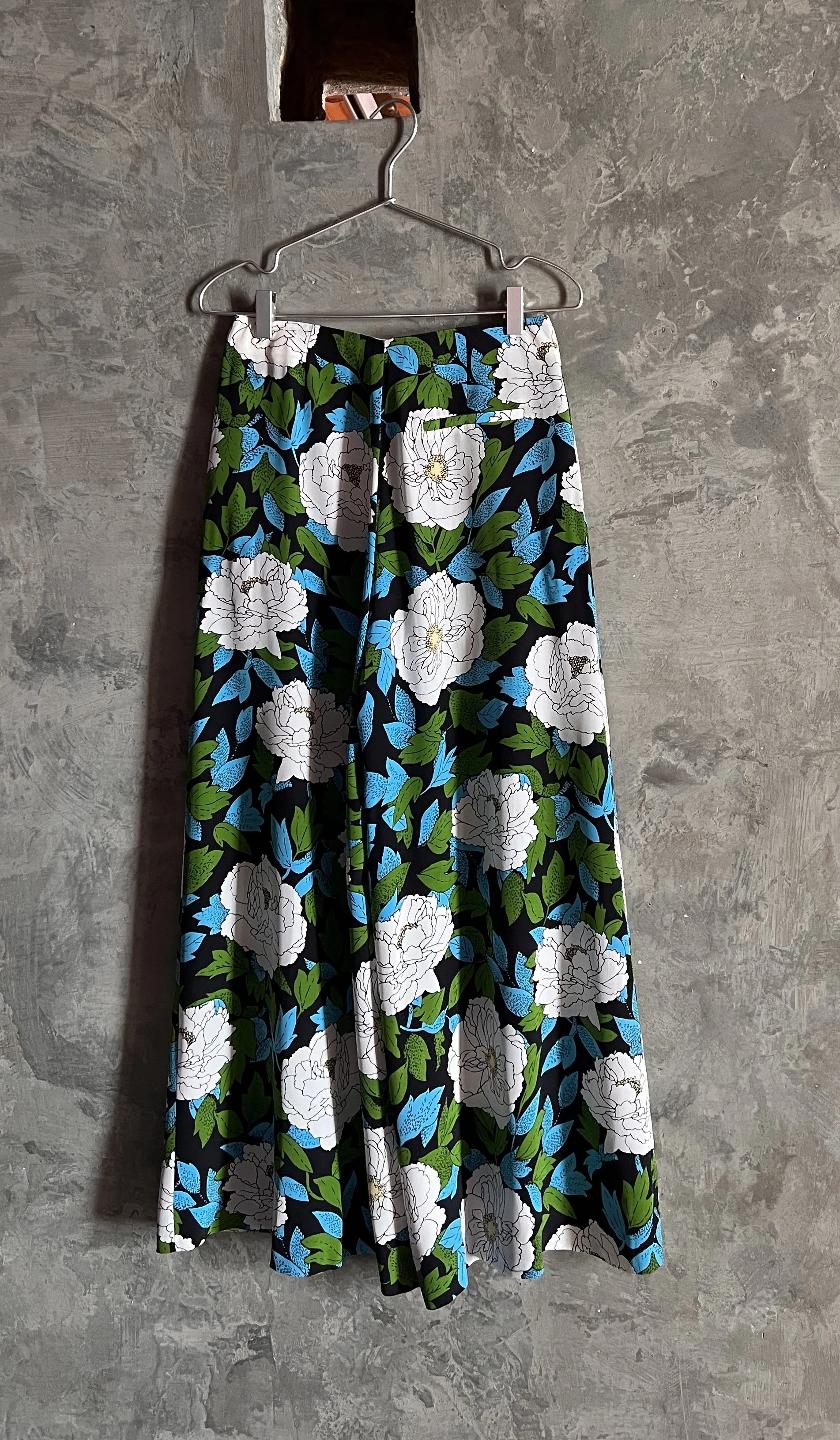 Diane von Furstenberg Floral Wide-Leg Palazzo Silk Trousers