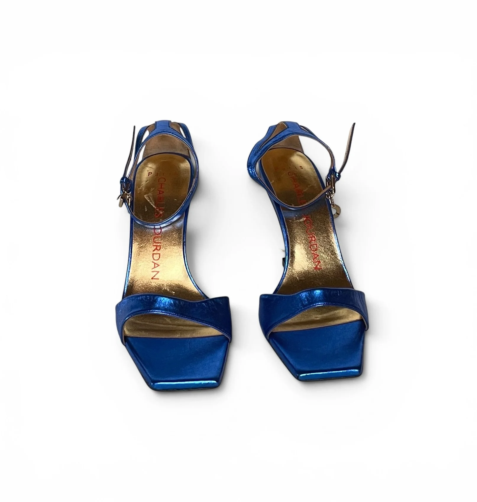 Charles Jourdan Open-toe Sandals with Sculptural Heels