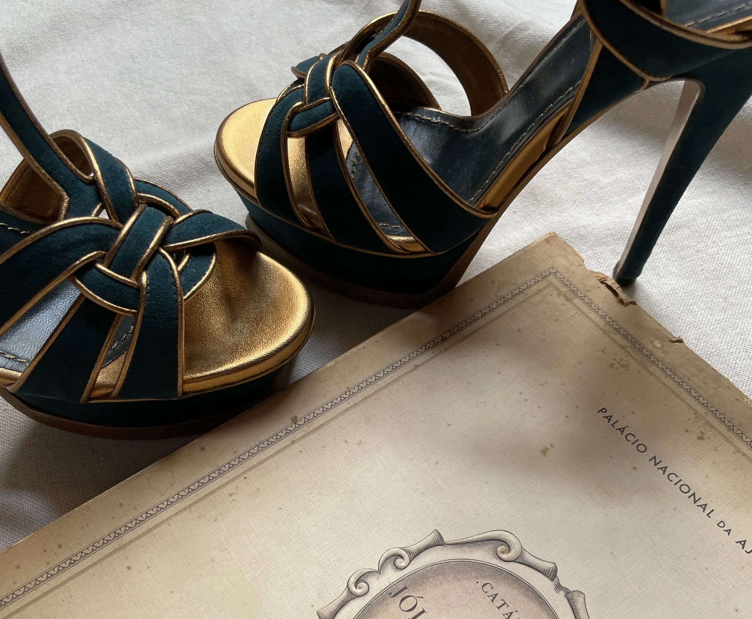 Yves Saint Laurent Tribute Platform Sandals