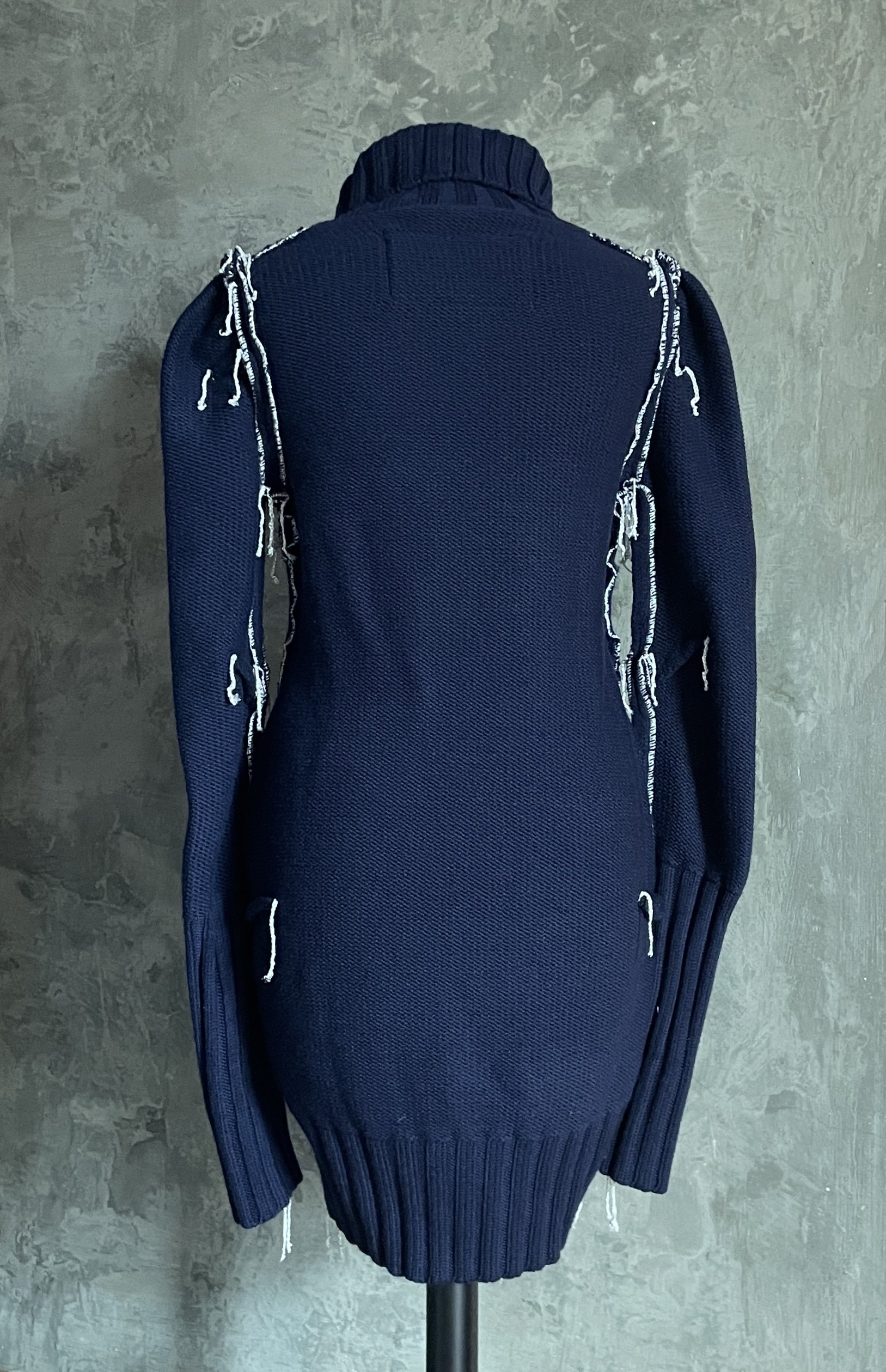 Maison Margiela x H&M Knit Turtle Neck Navy Dress — Mia Luxury Vintage
