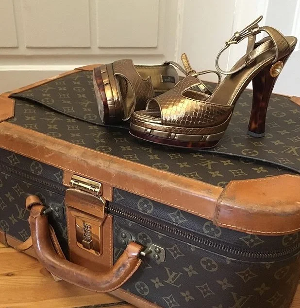 Louis Vuitton leather trunk