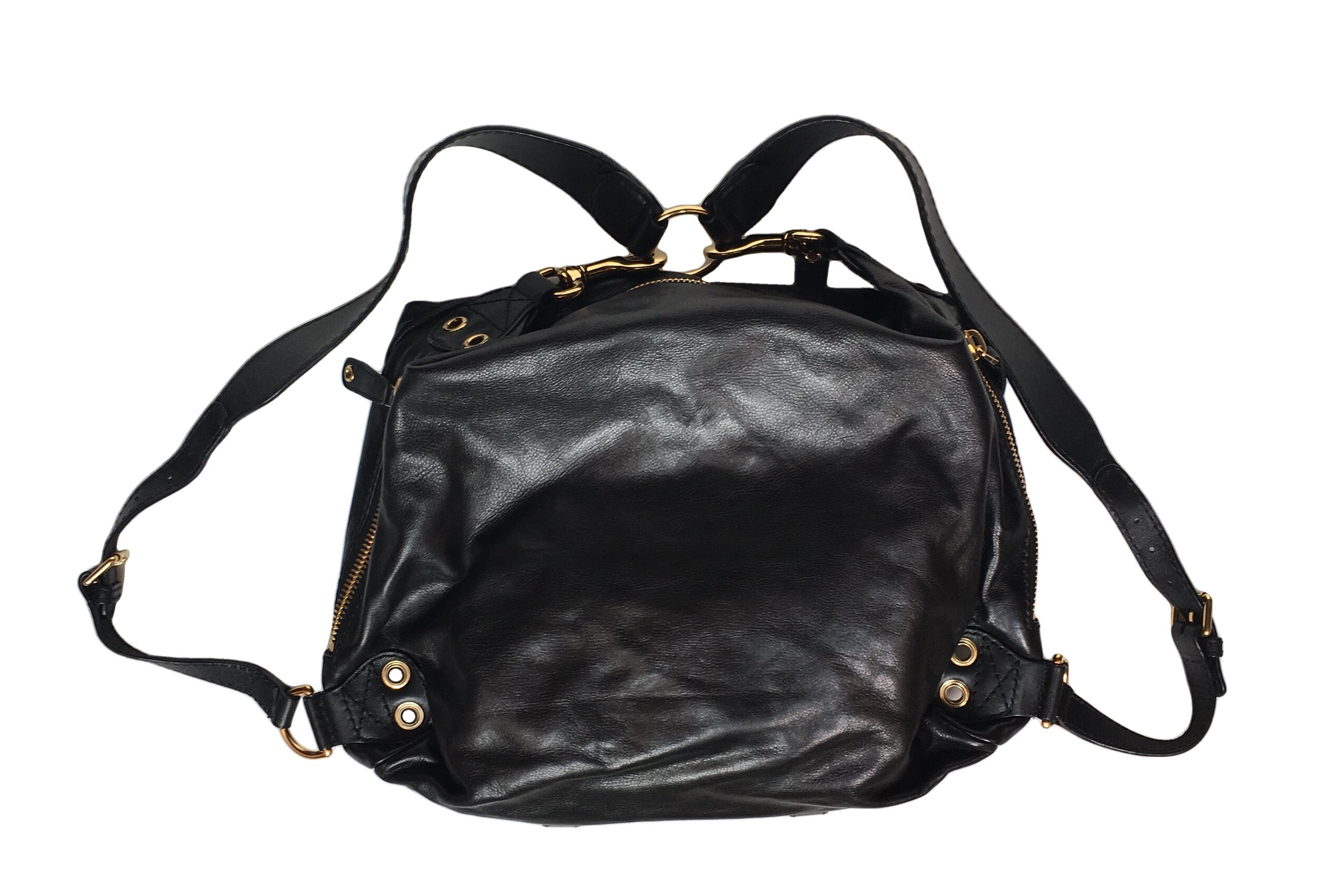 Gucci Darwin Convertible Leather Backpack — Mia Luxury Vintage