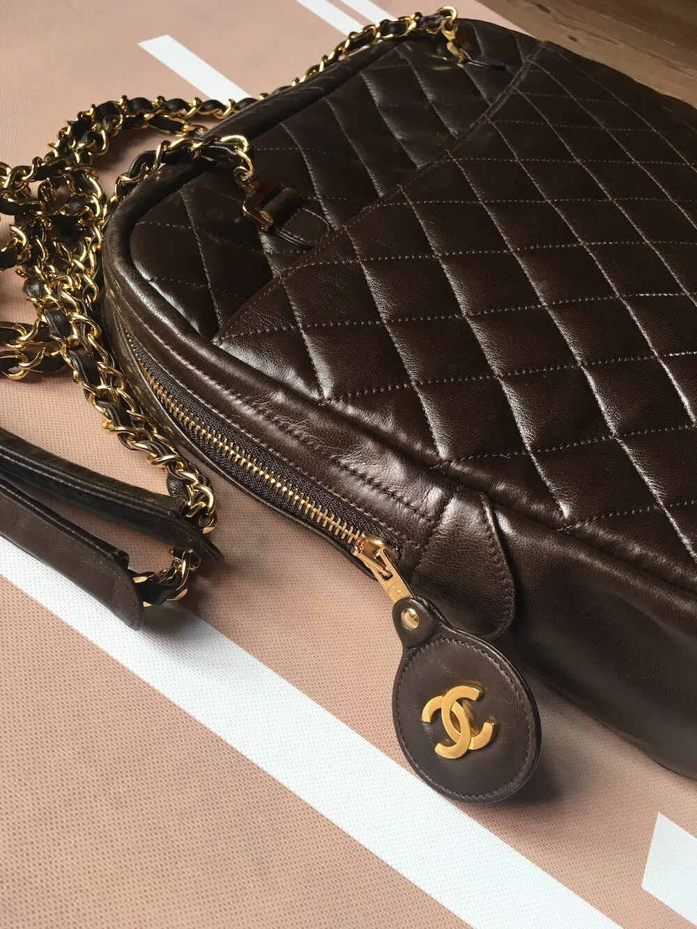 Chanel Vintage Brown Shoulder Bag