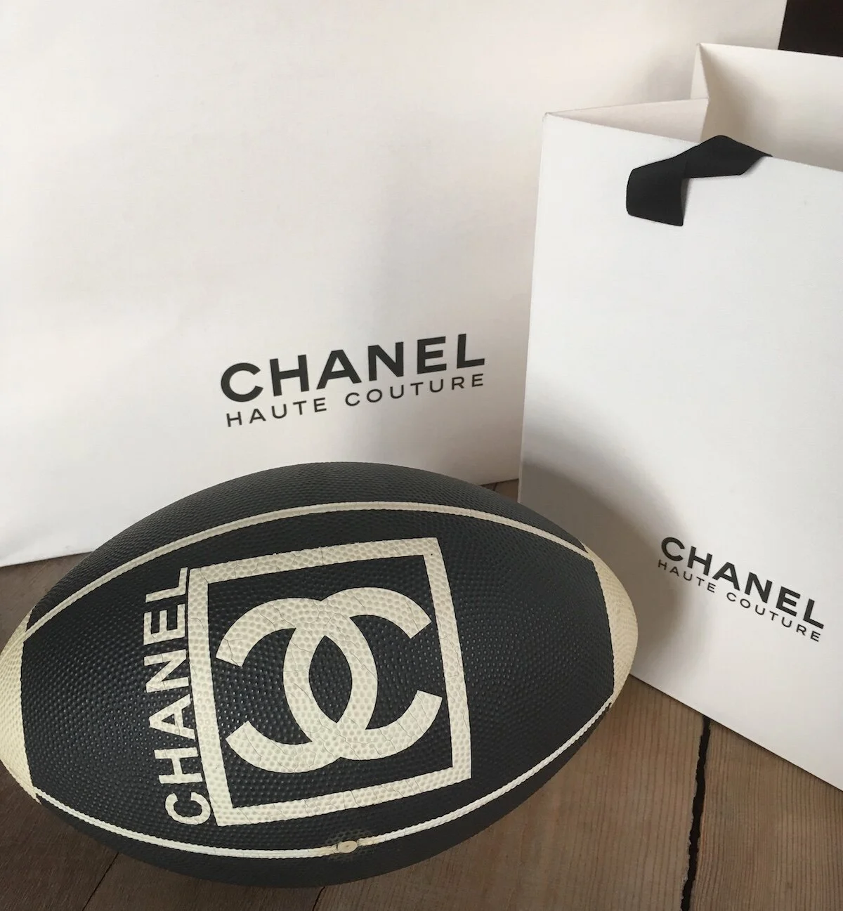 Chanel Black CC Limited Edition Rugby Ball