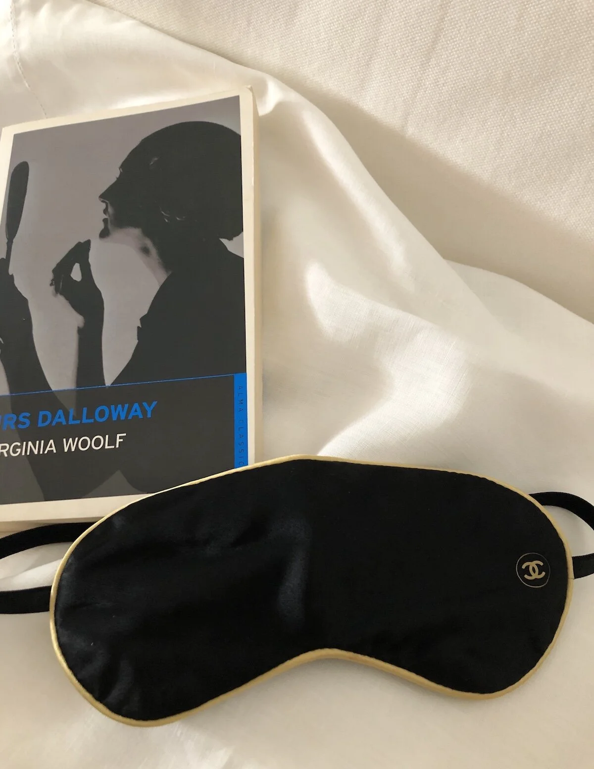 Chanel silk sleep mask
