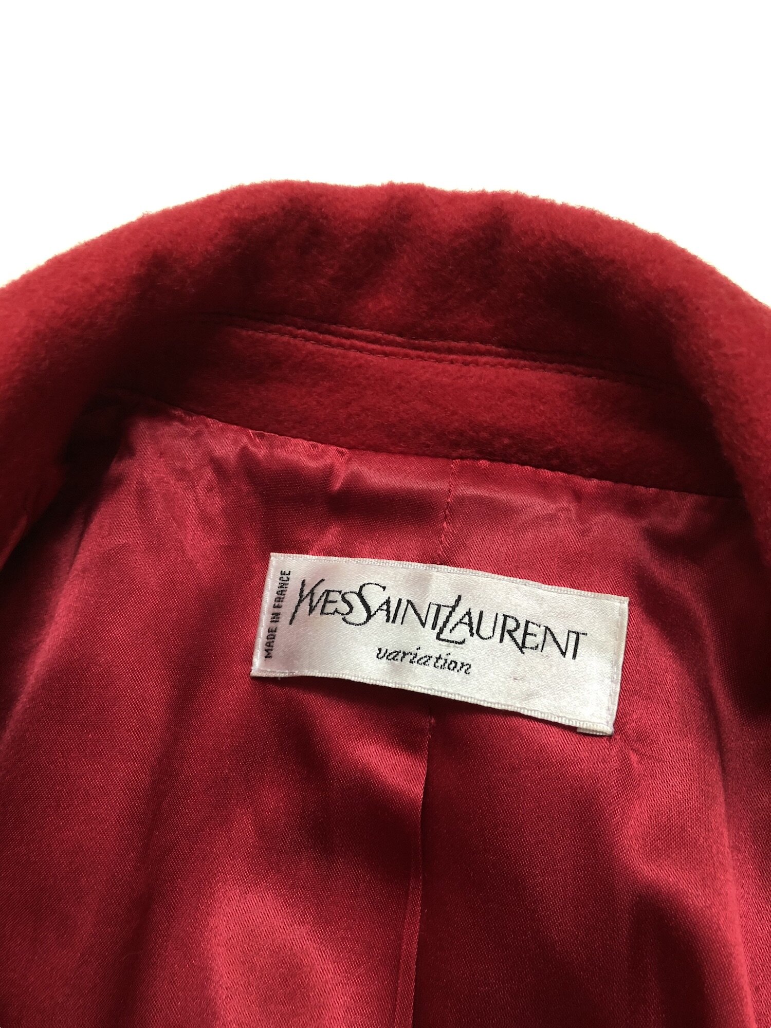 Yves Saint Laurent Variation Red Wool Jacket — Mia Luxury Vintage