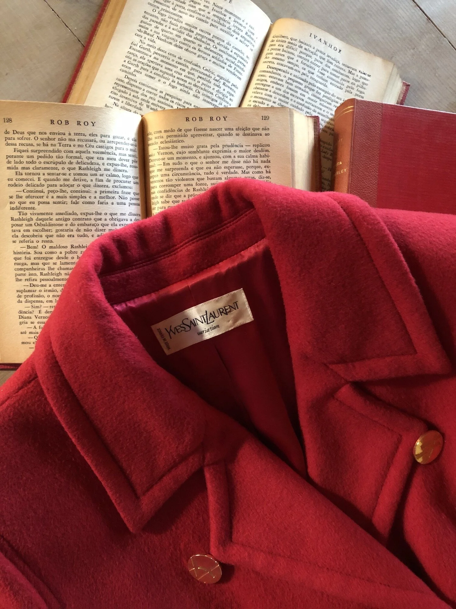 YSL Red Wool Coat