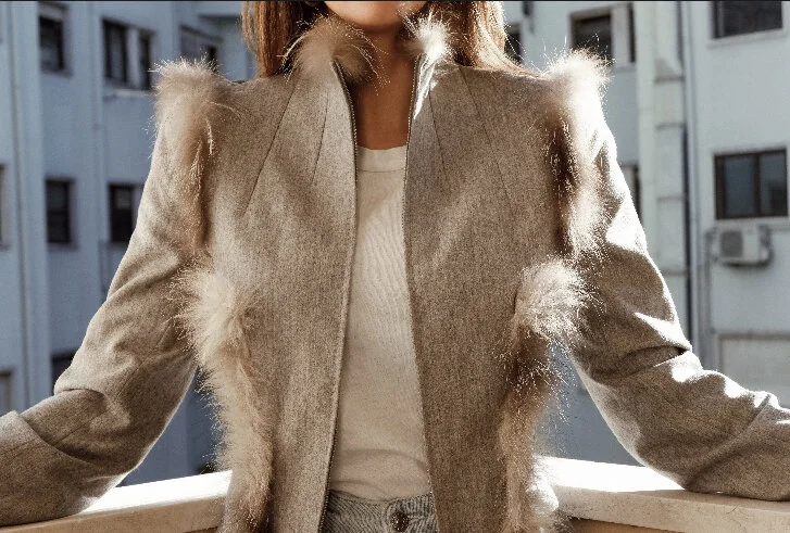 Alexander McQueen for Givenchy Jacket with Fox Fur