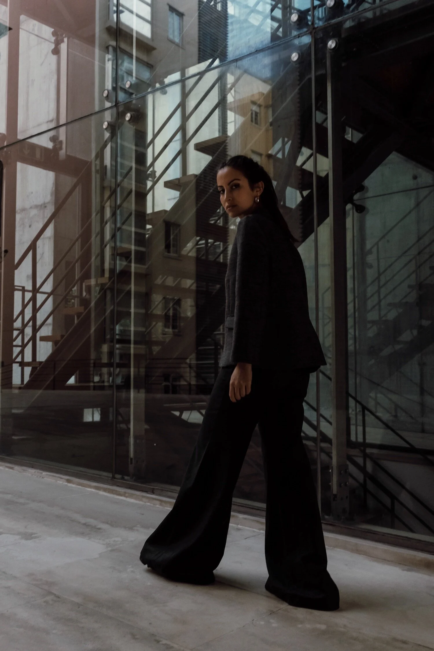 Chanel Wool Elephant Flared Trousers