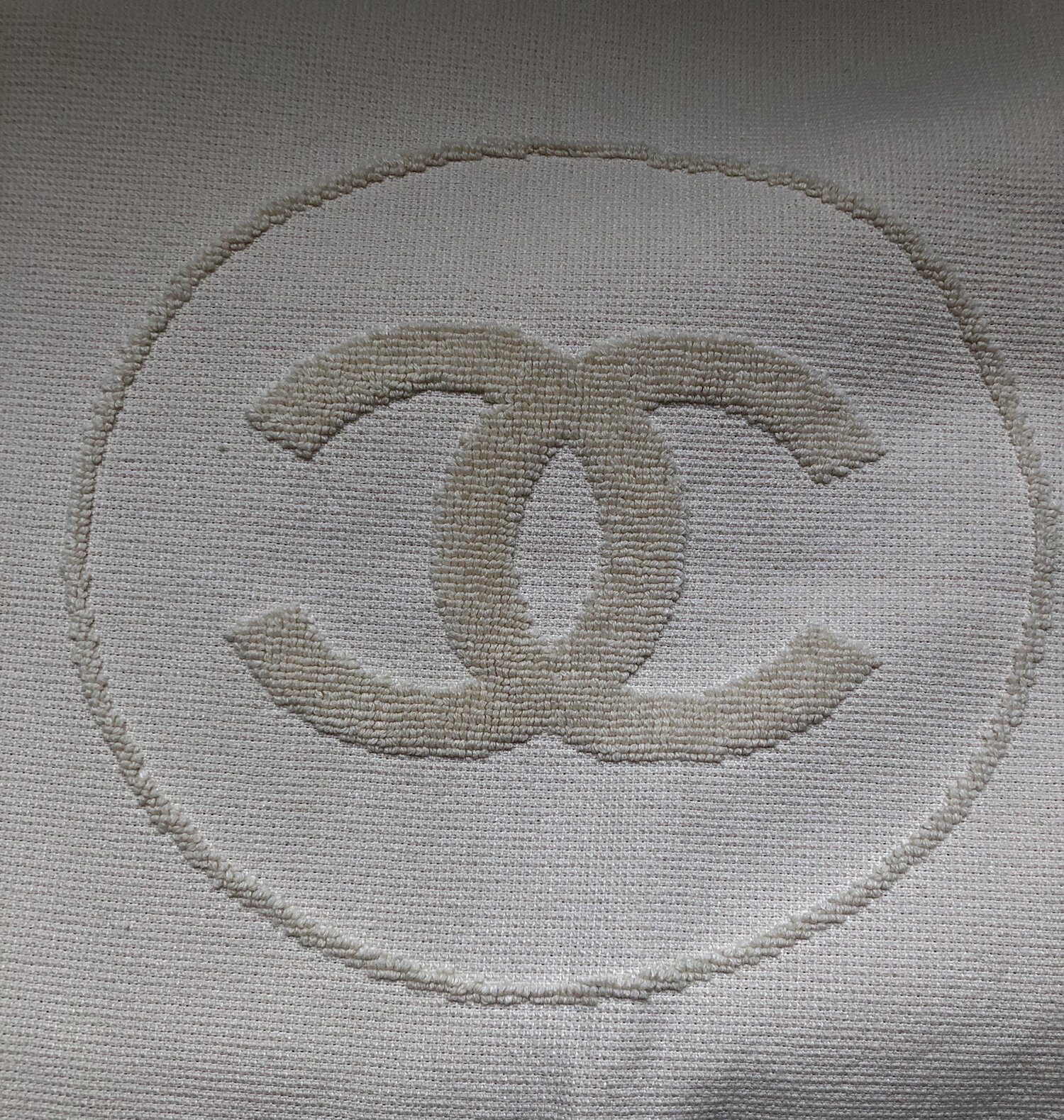 Chanel CC Logo White Towel — Mia Luxury Vintage