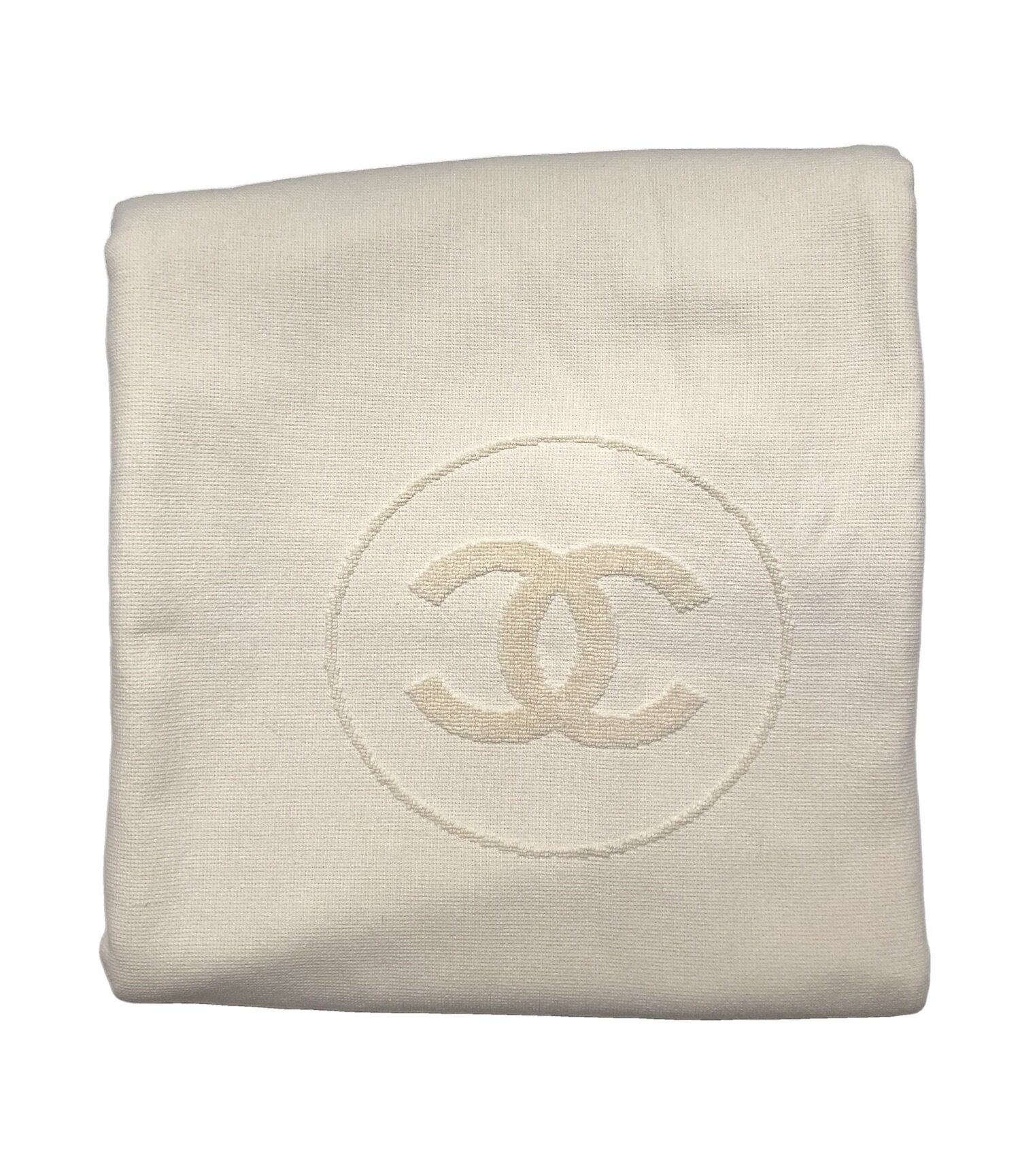 Rhinestone gold chanel logo/White color hands towels 2 size 16in x 32in one  small 13x13inch