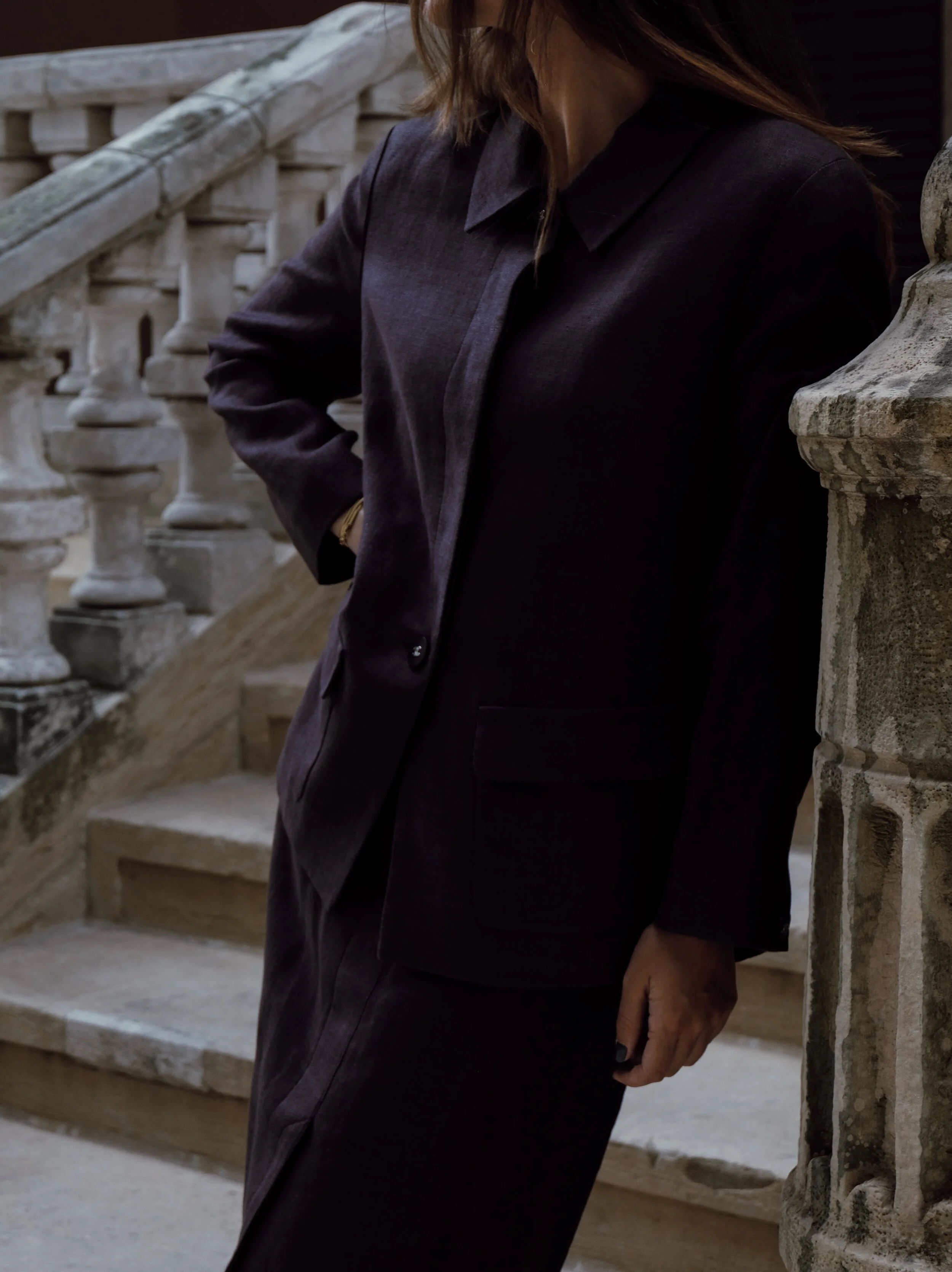 Chanel Mauve Linen &amp; Wool Ensemble