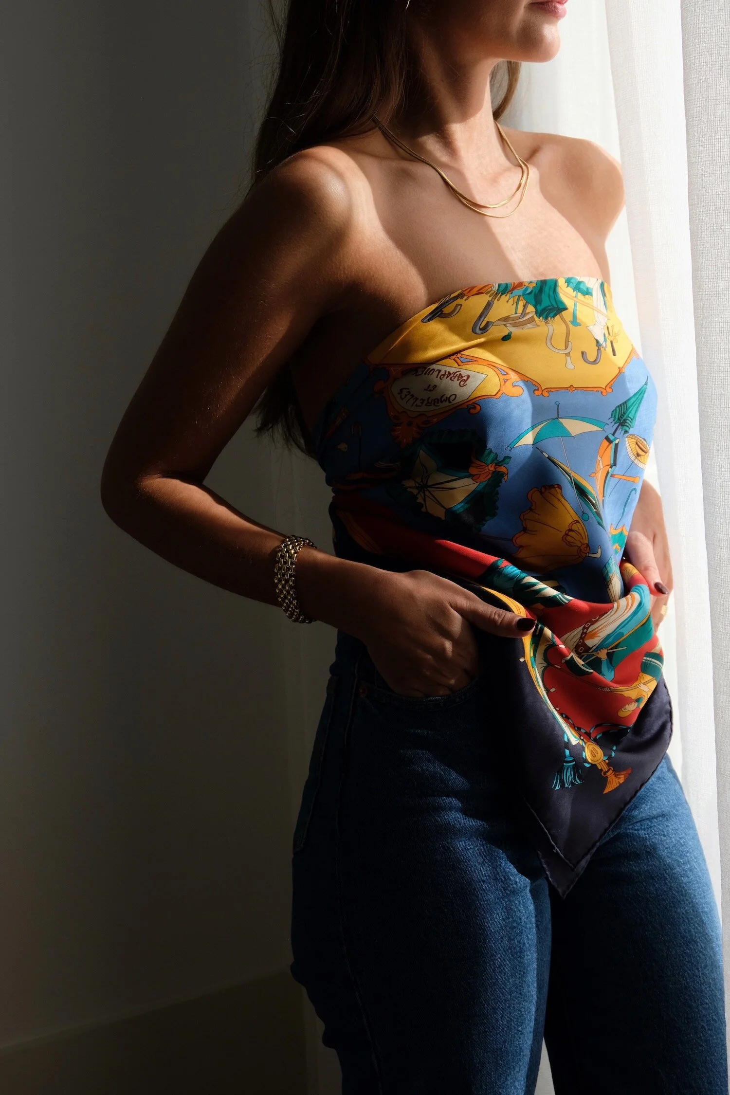 Hermès Vintage Carré "Ombrelles et Parapluies"