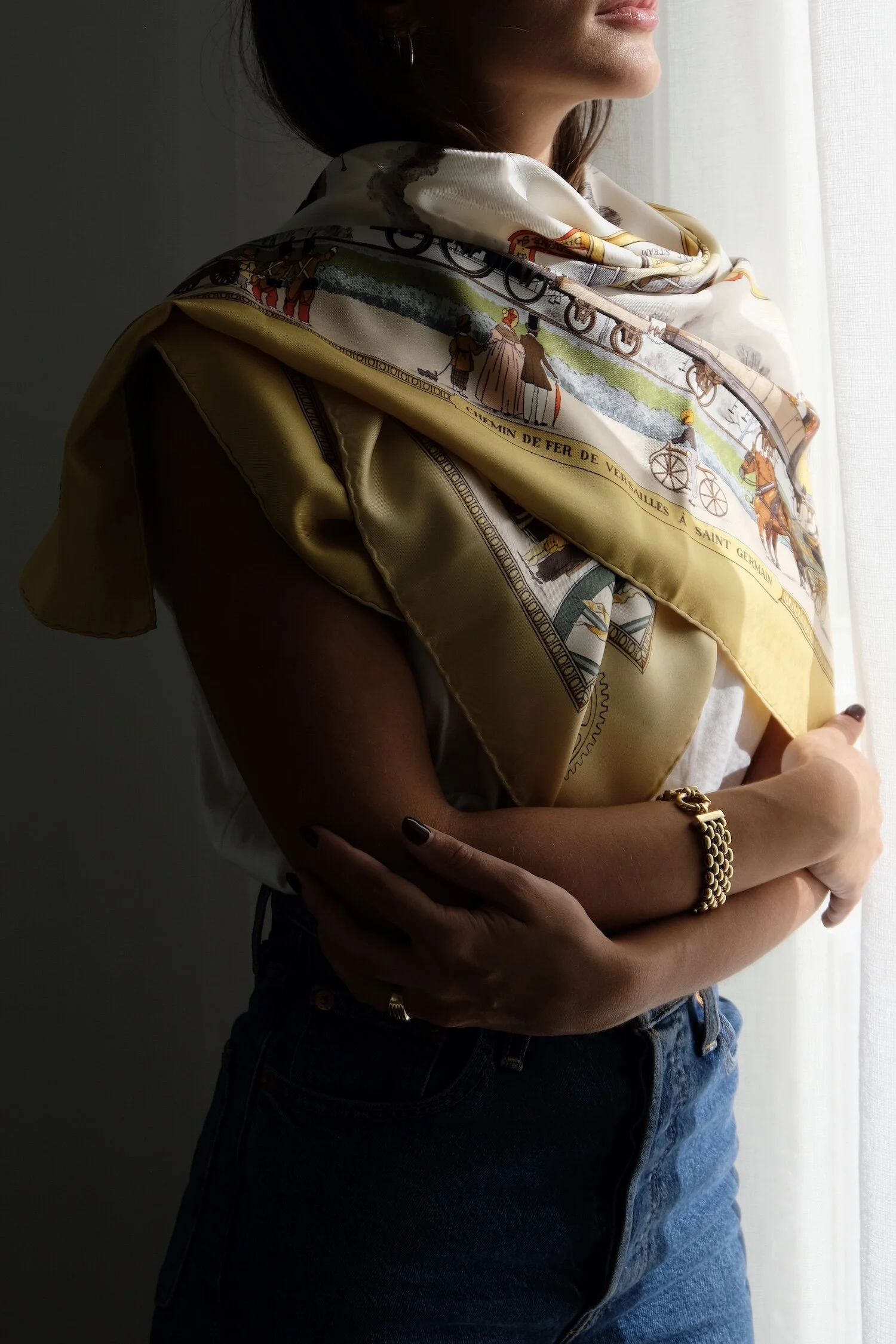 Hermès Vintage Carré "Les merveilles de la vapeur"