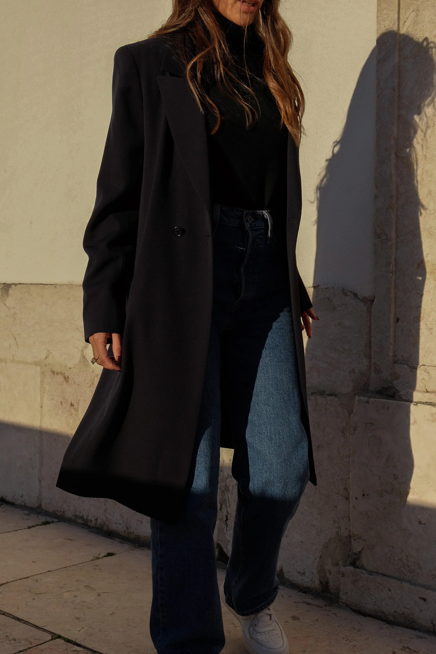 Chanel Vintage Tailored Navy Coat 