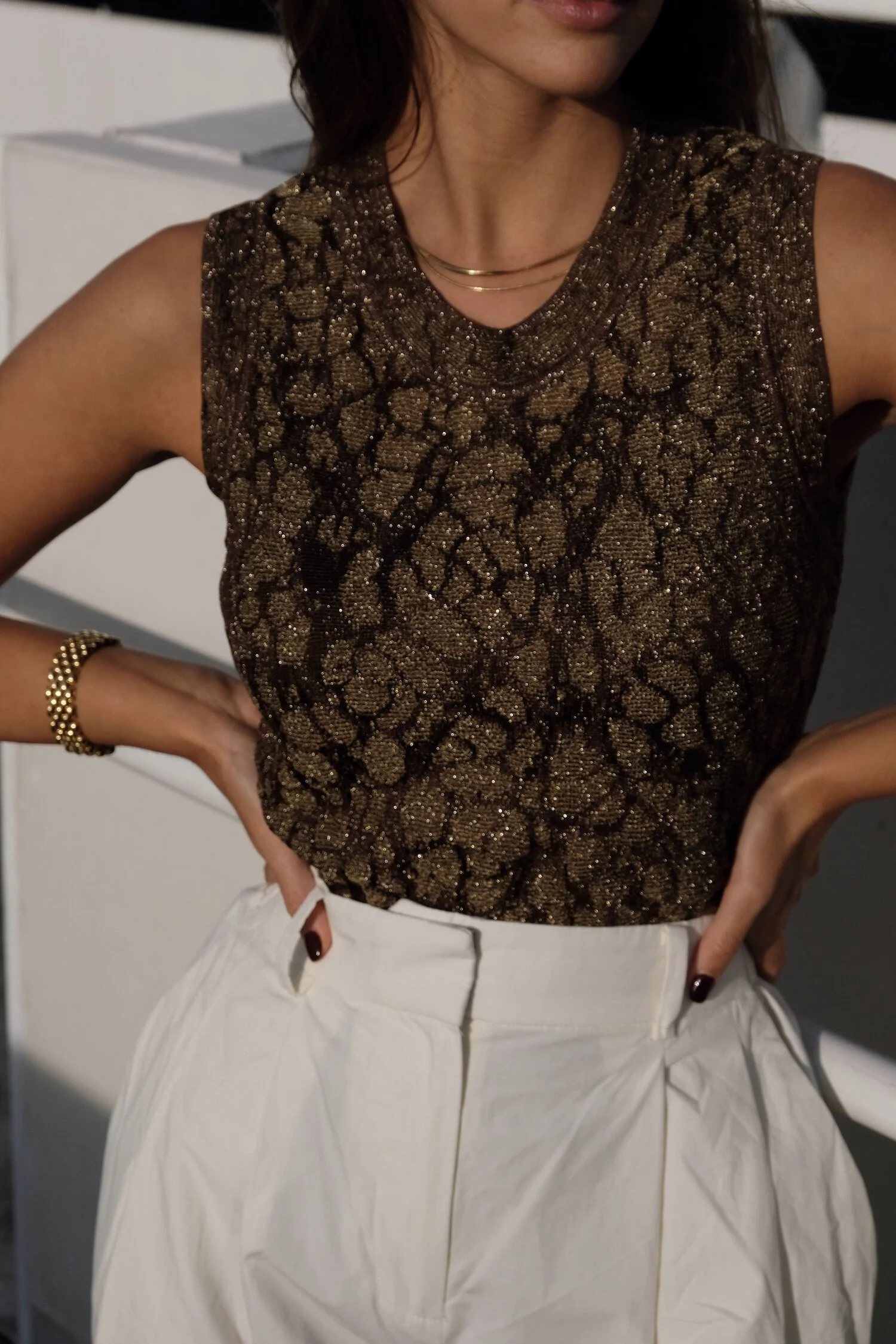 Missoni Metallic Knitwear Vintage Top