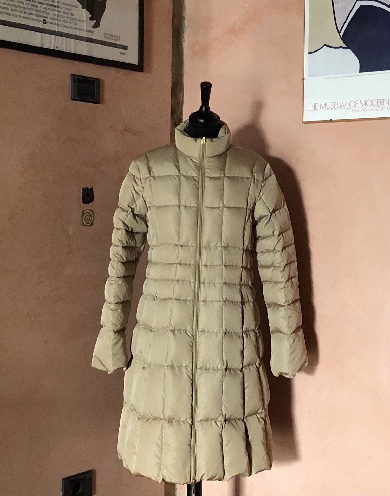 Moncler Camel Long Puffer