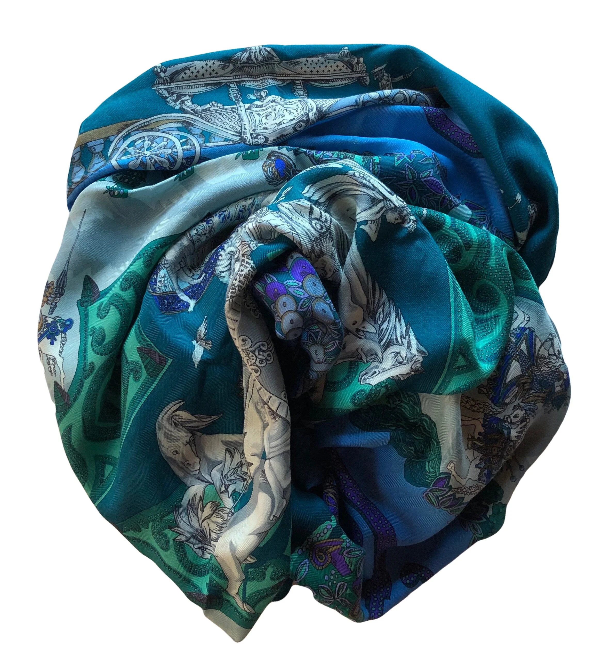 Hermès "Le paradis du Roy" shawl