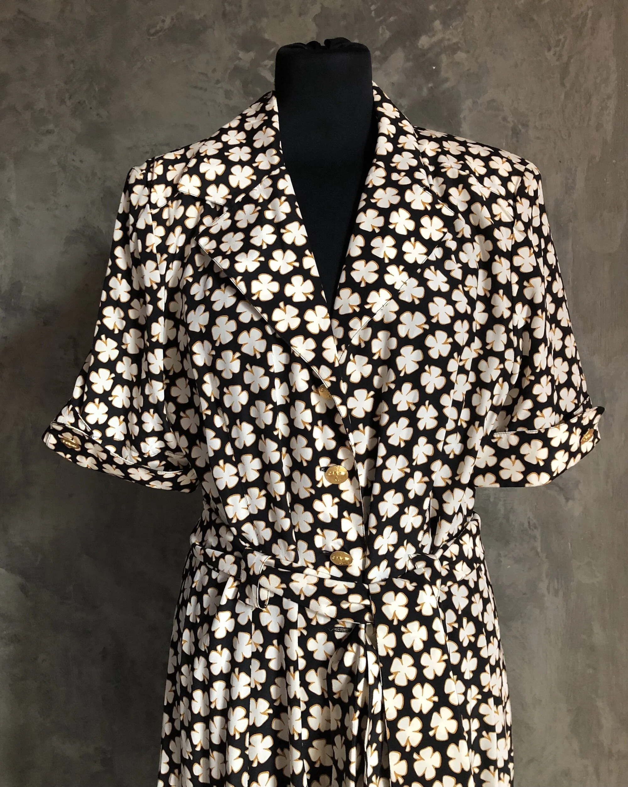 Escada Vintage Silk Floral Dress