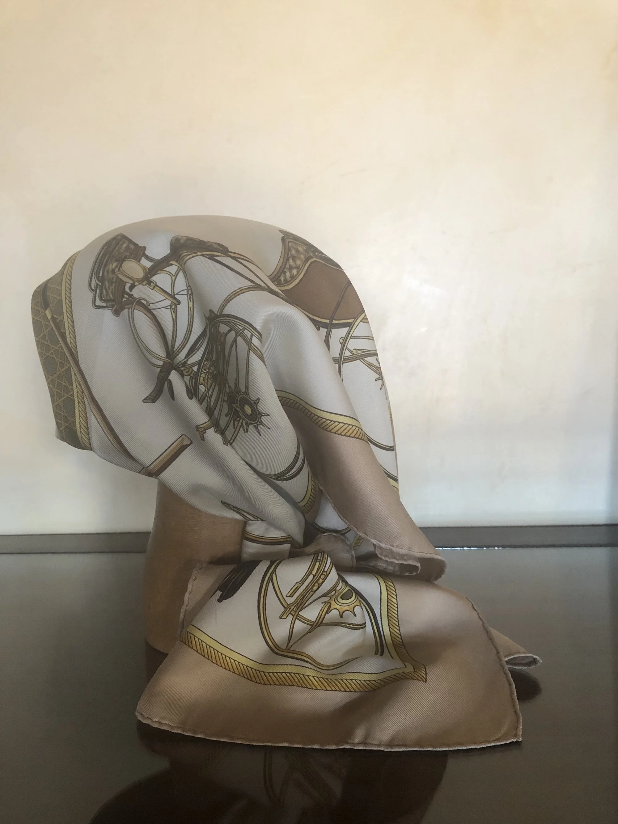 Hermès Vintage Scarf "Les Voitures a Transformation"