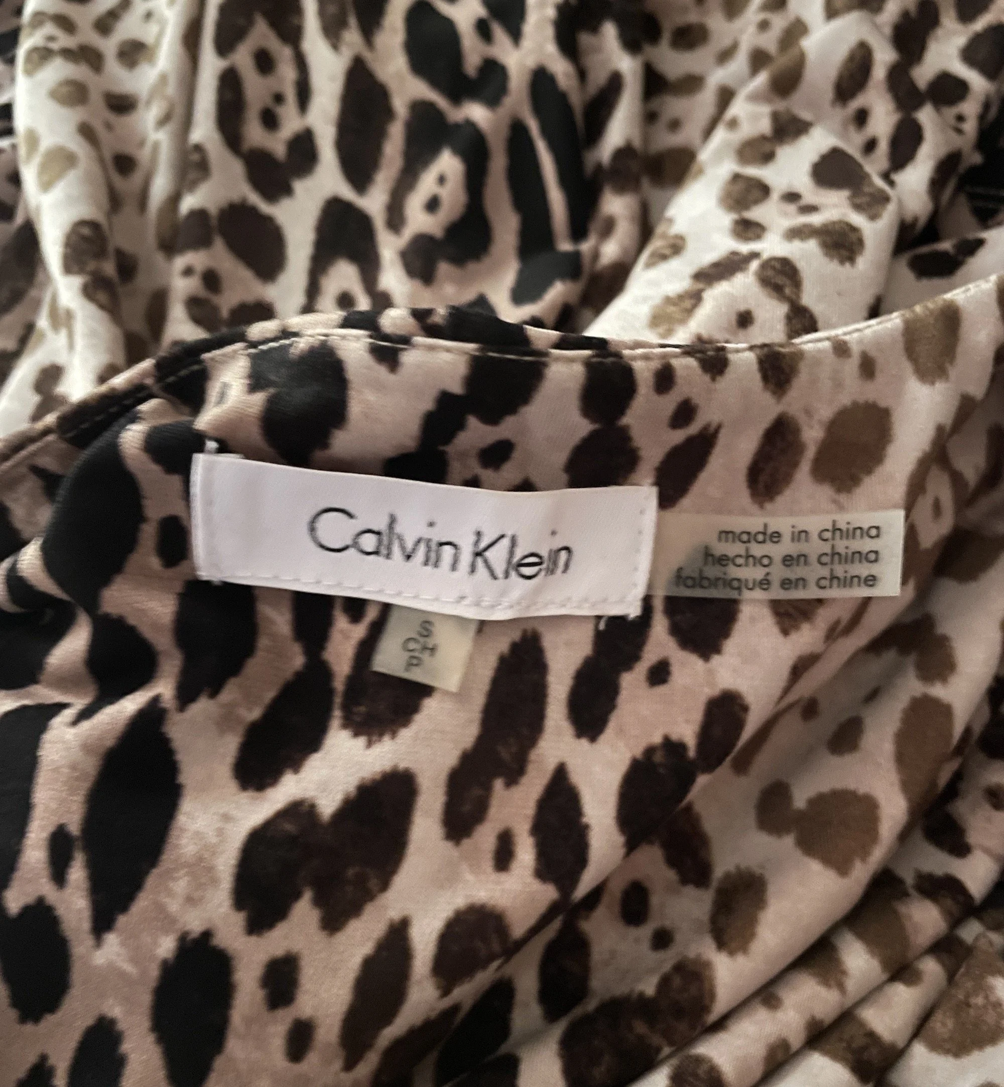 Calvin Klein Leopard Dress Mia Luxury Vintage Calvin Klein Leopard Dress Mia Luxury Vintage