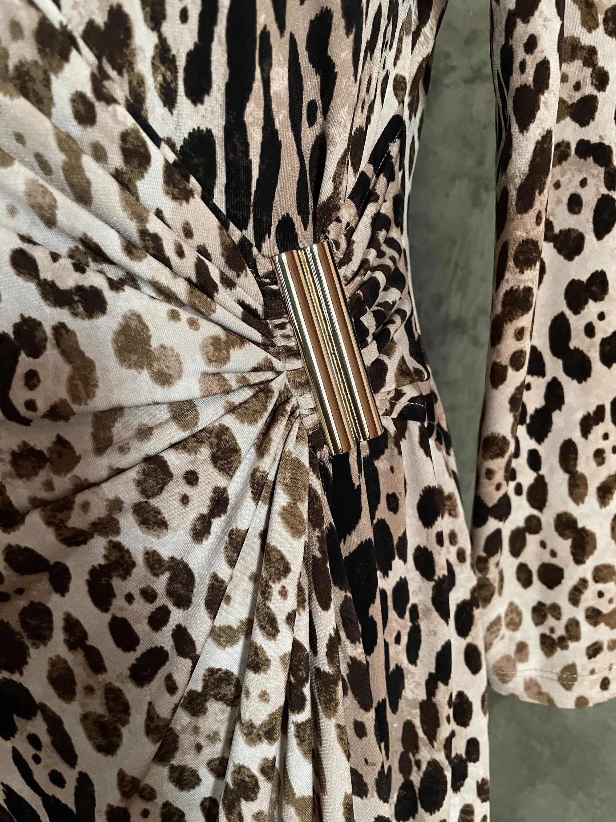 calvin klein green leopard dress The Jenica Dress Green Leopard – Peter Kate