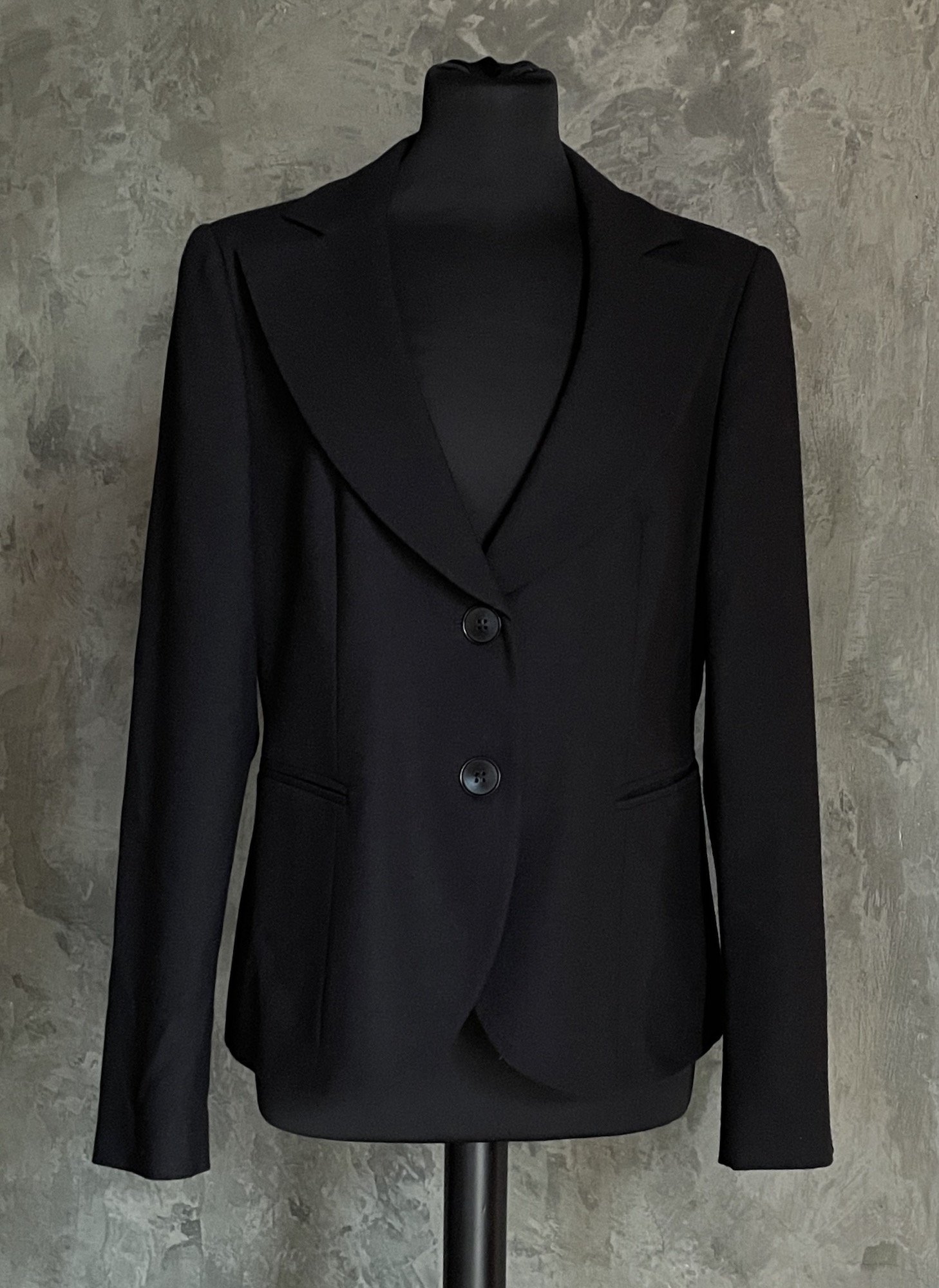 Emporio Armani Black Wool Suit