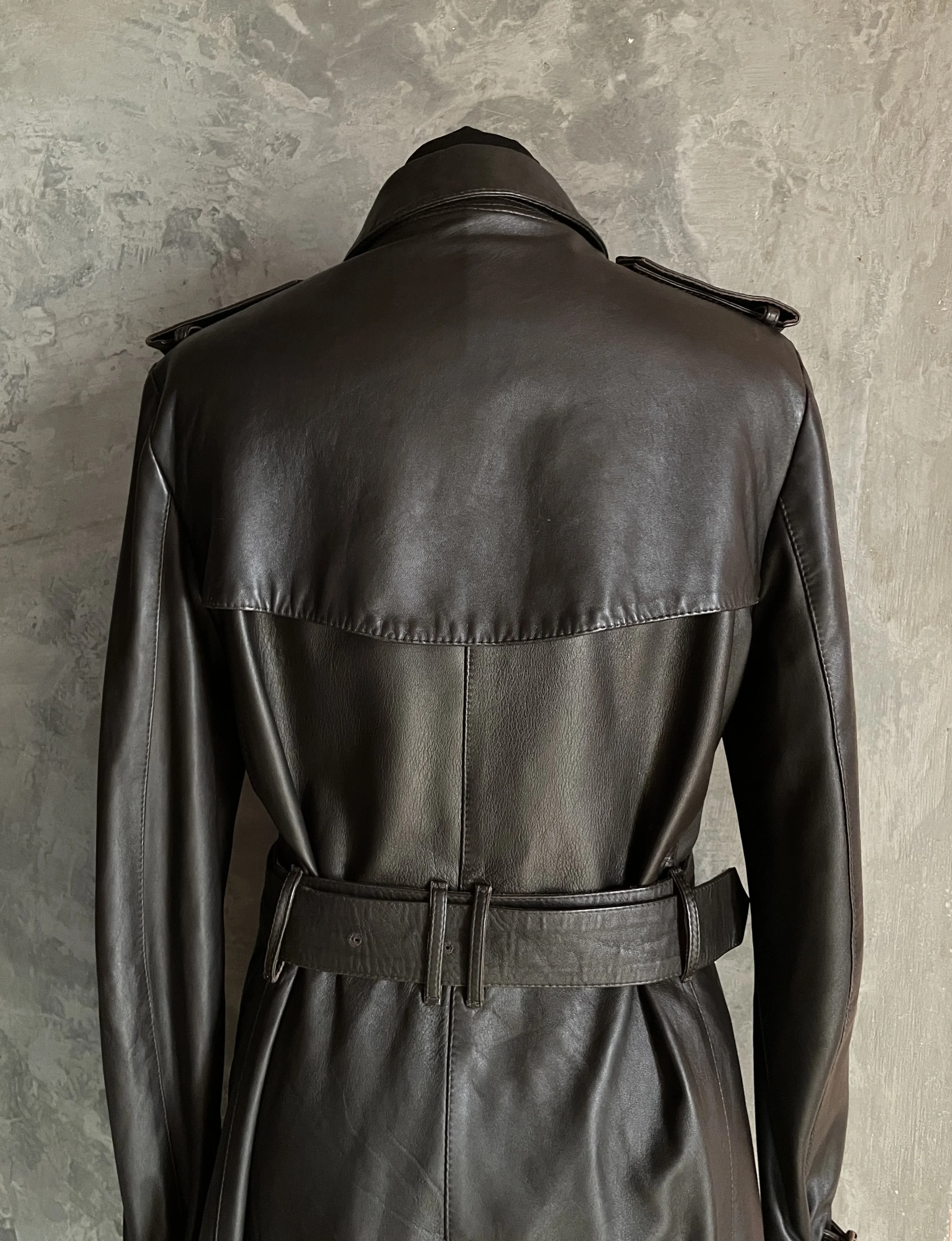Burberry Leather Trench Coat
