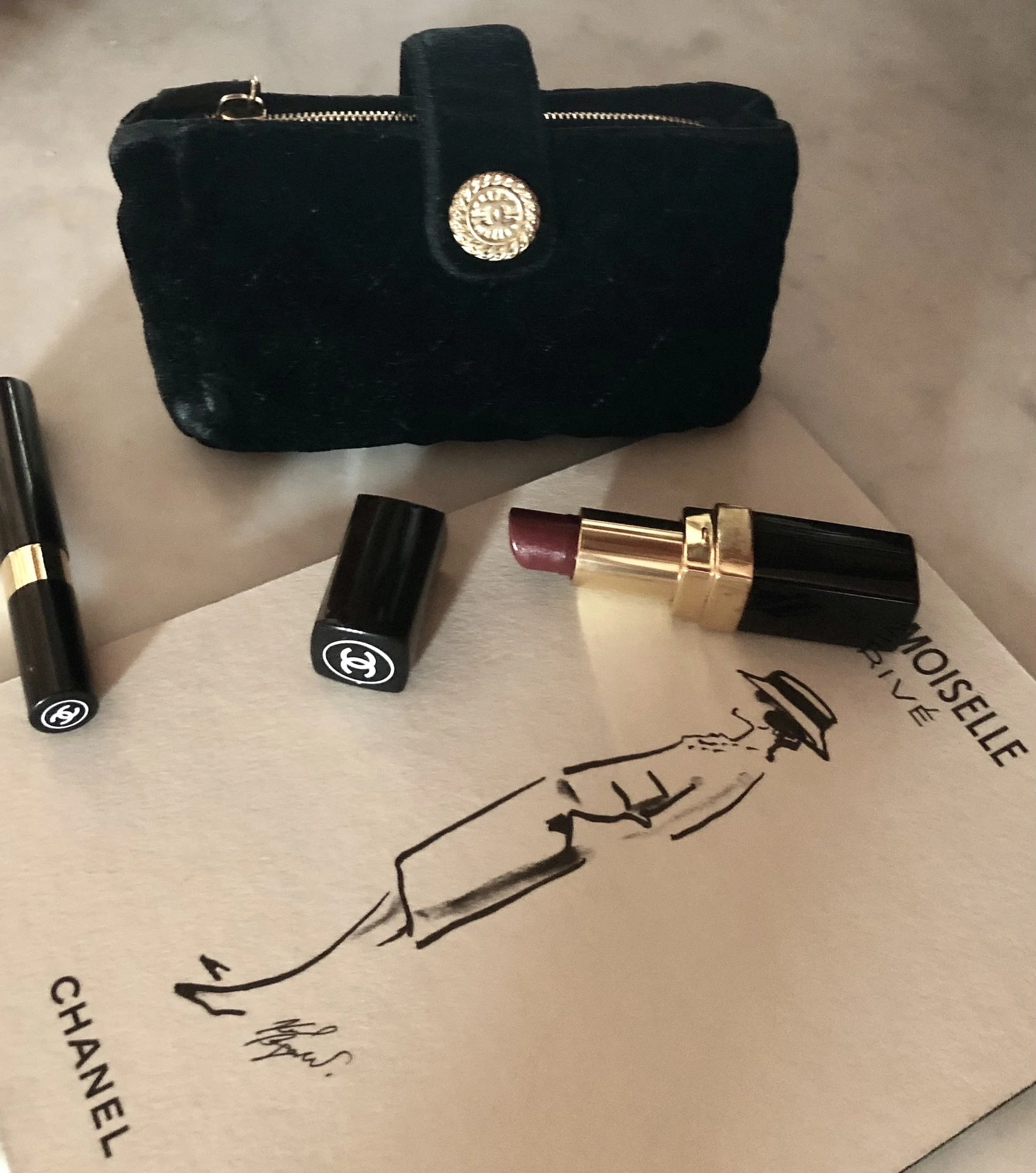 Chanel Velvet Pouch