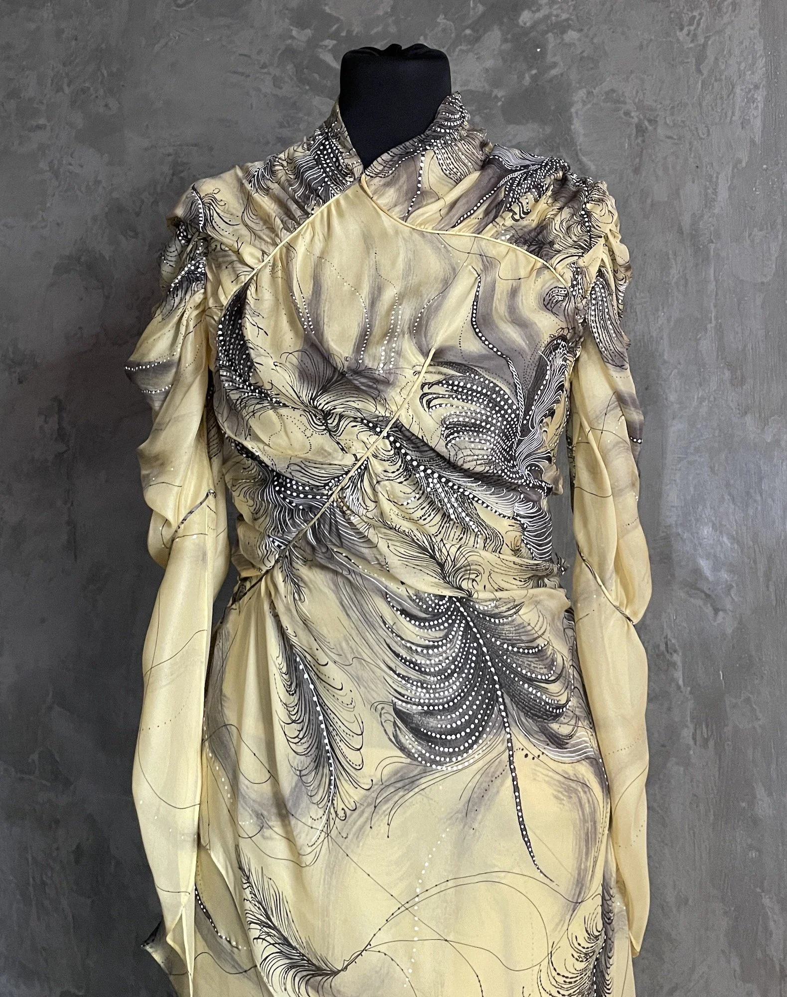 Nina Ricci Vintage Frou-Frou Evening Dress