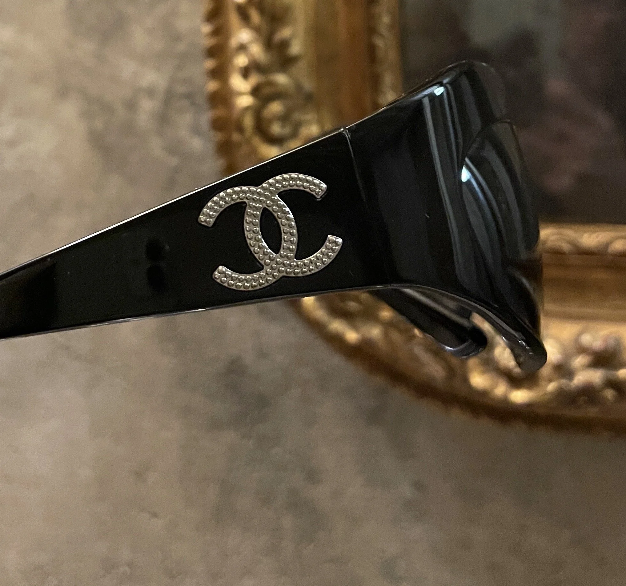 Chanel Cat Eye Oversized Black Sunglasses