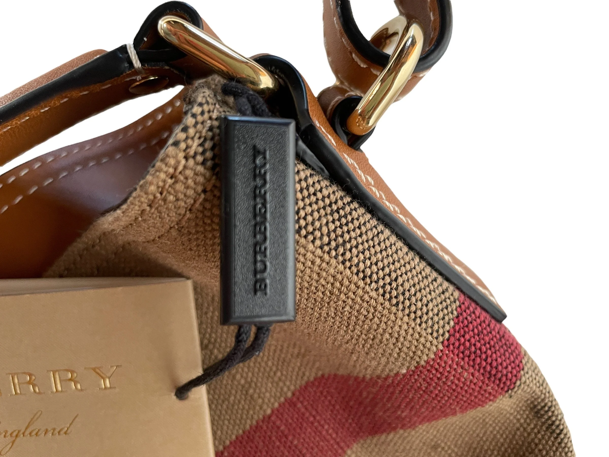 Burberry Ashby Crossbody Canvas Tote