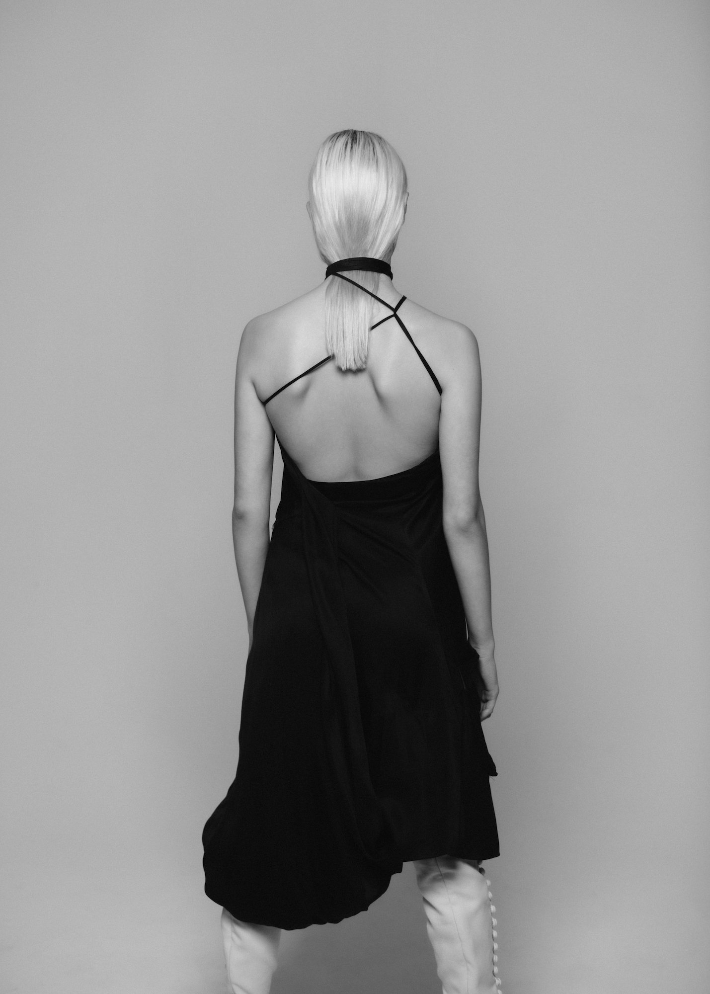 decorated mini dress in black by mcq alexander mcqueen Sleeveless Evening Mini Dress main image 1