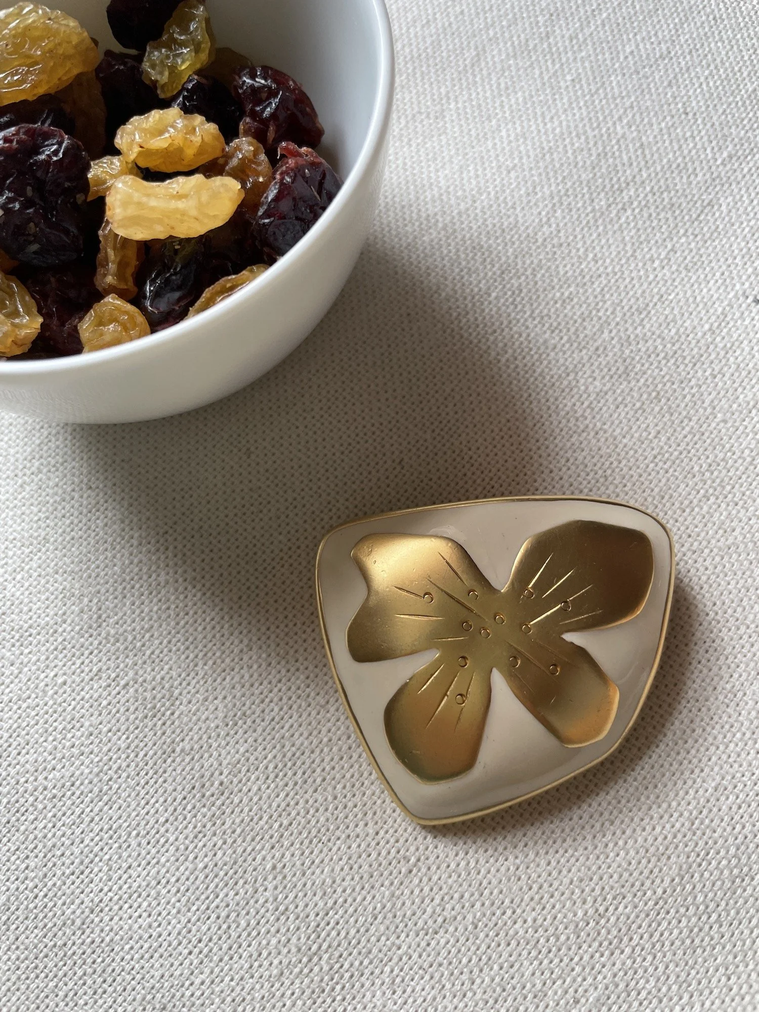 Valentino Vintage Gold and Enamel Brooch