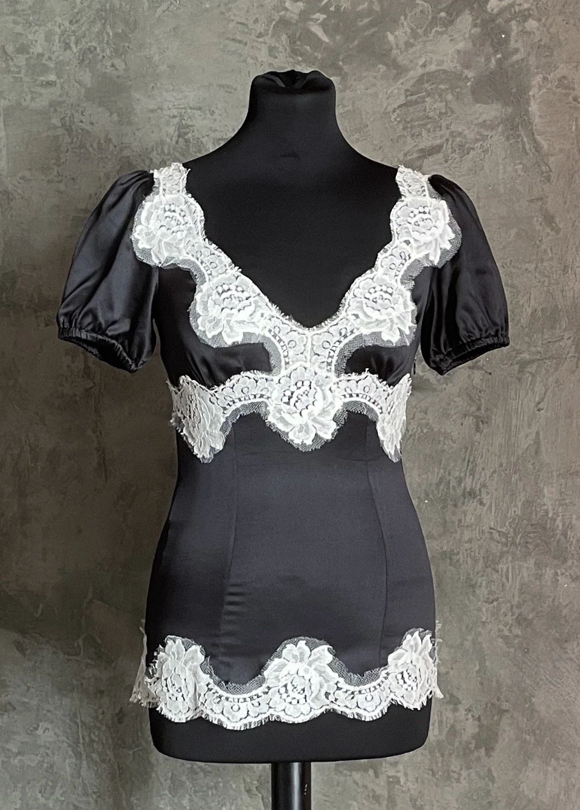 Dolce & Gabbana Silk & Lace Top