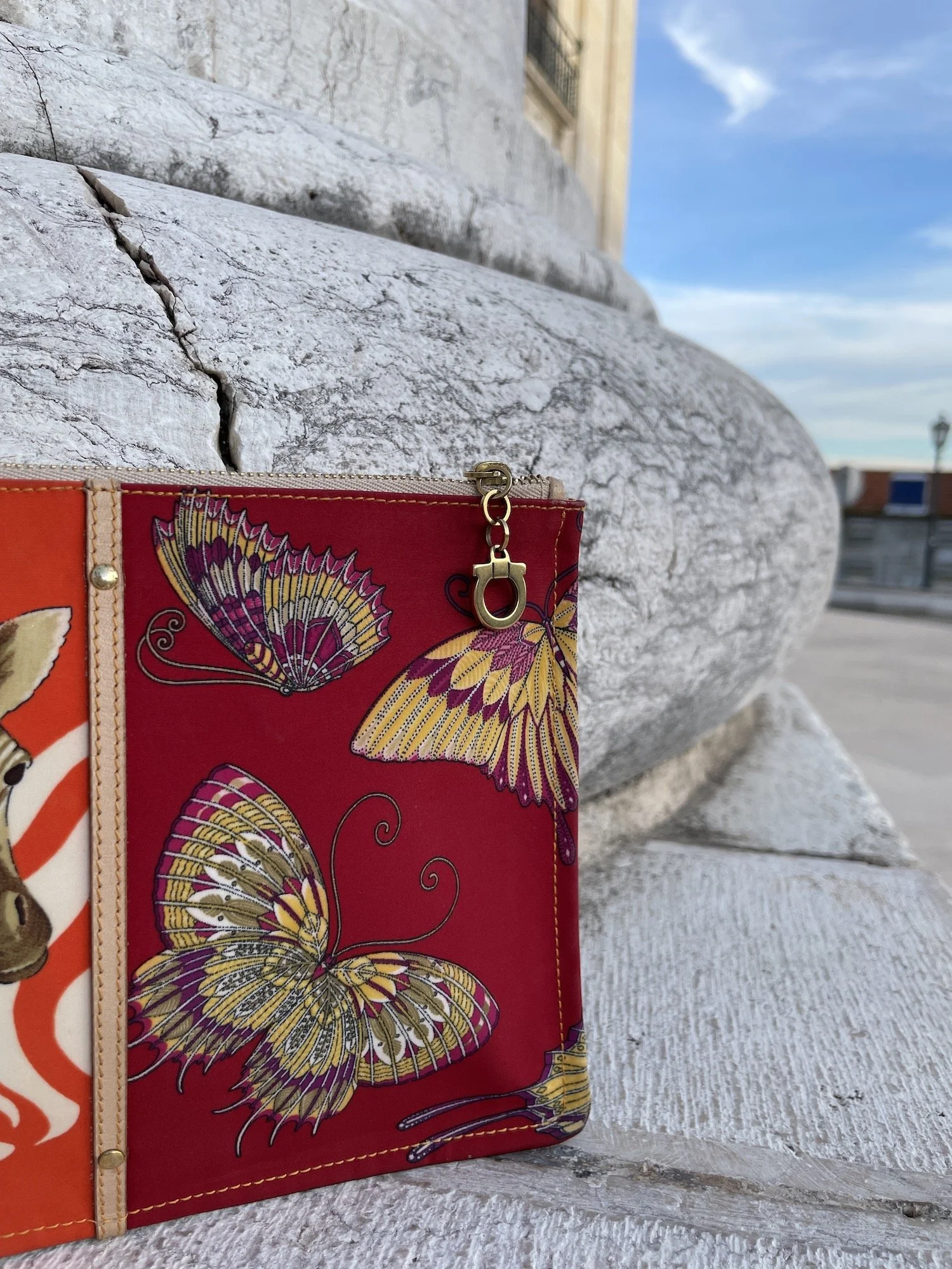 Salvatore Ferragamo Silk Pouch