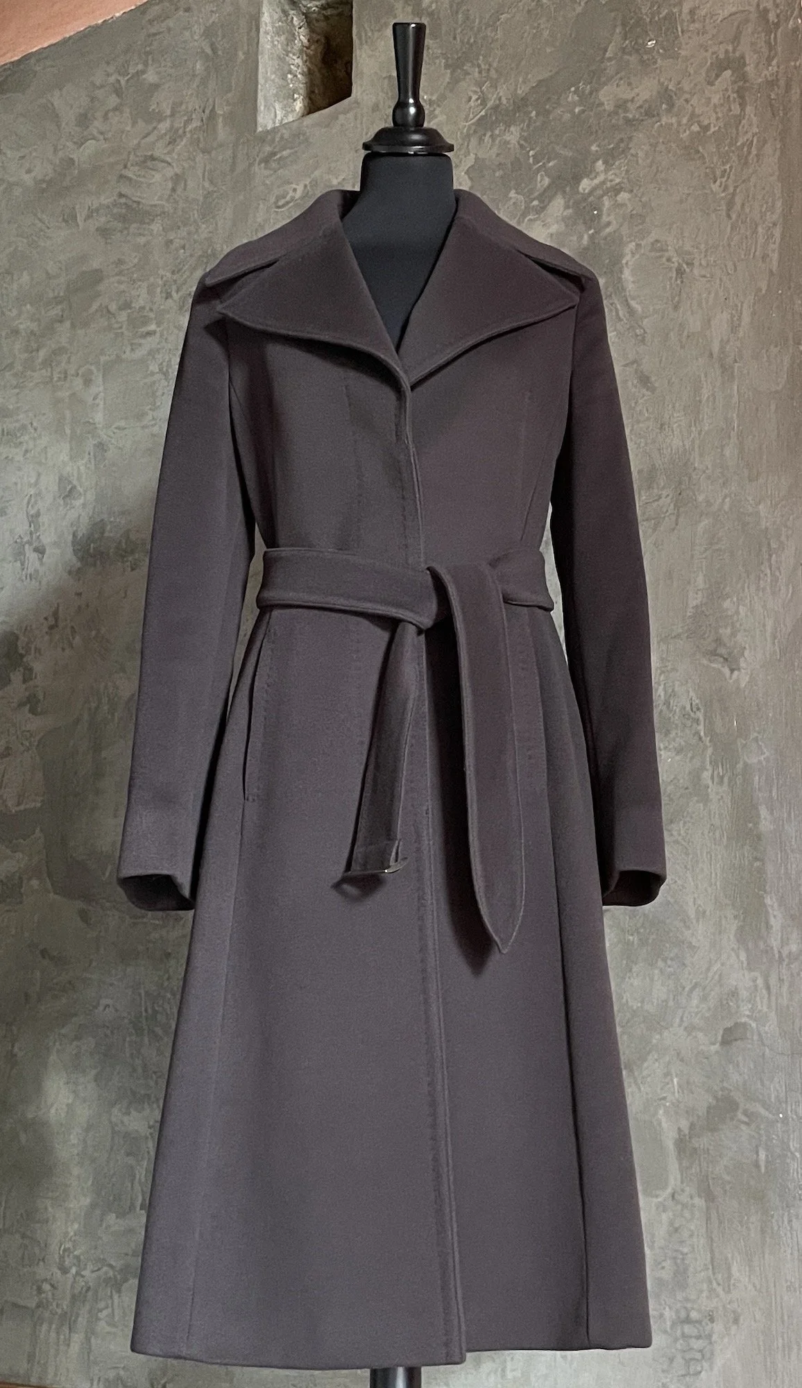 Max Mara Wide Collar Belted Coat