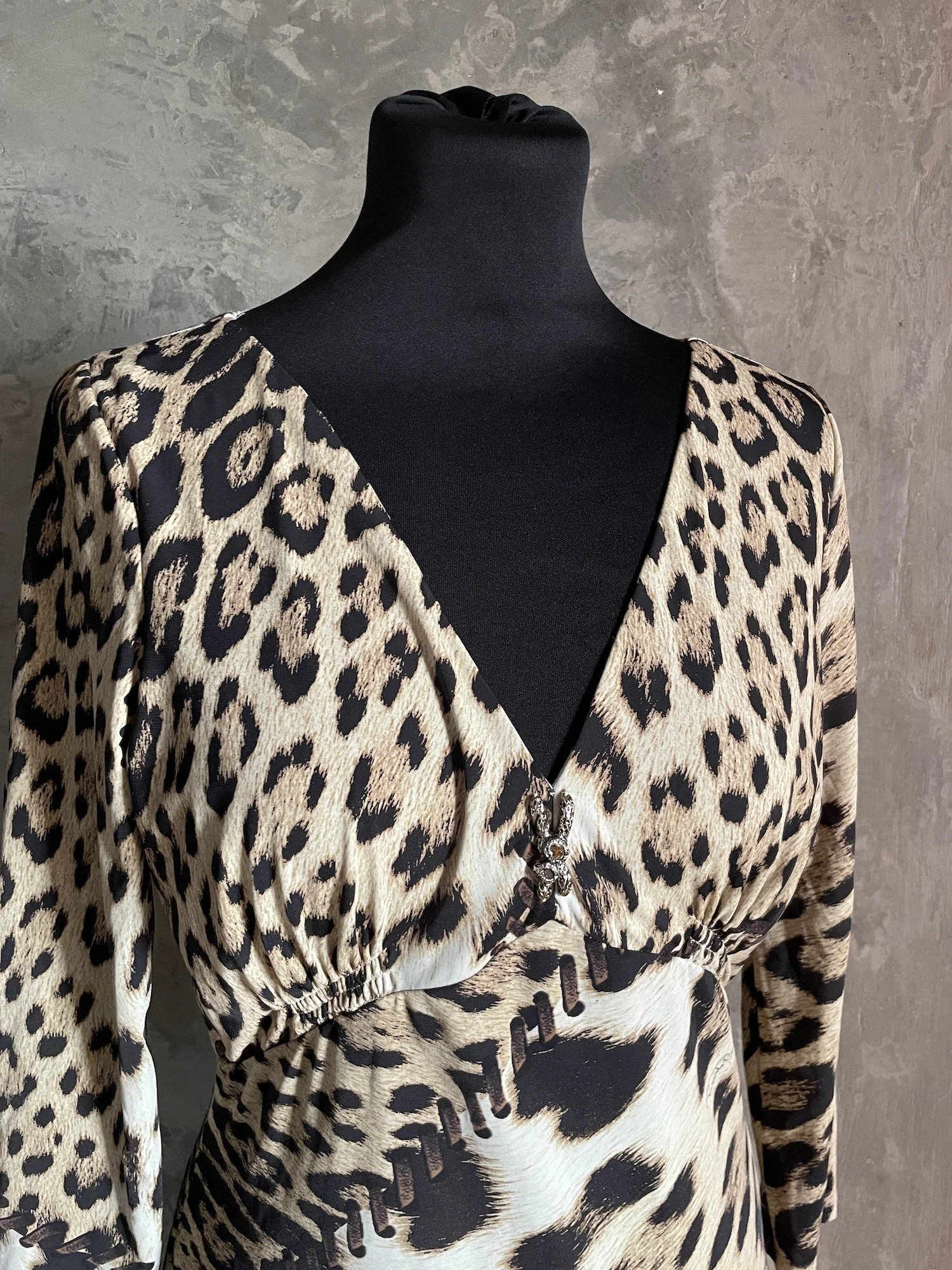 ワンピース Roberto Cavalli leopard print dress Sites-robertocavalli-Site