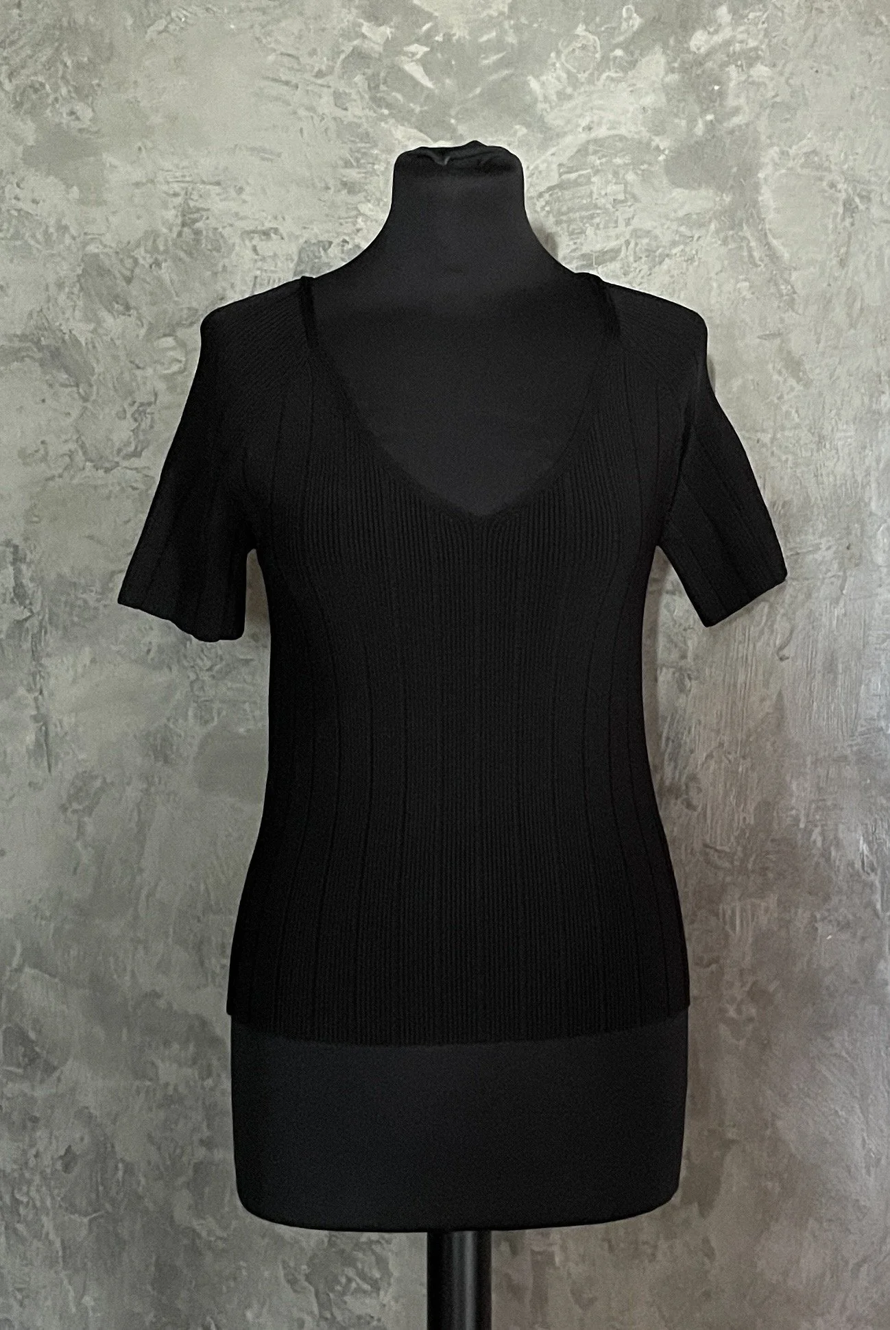 Carven V-Neck Black Top