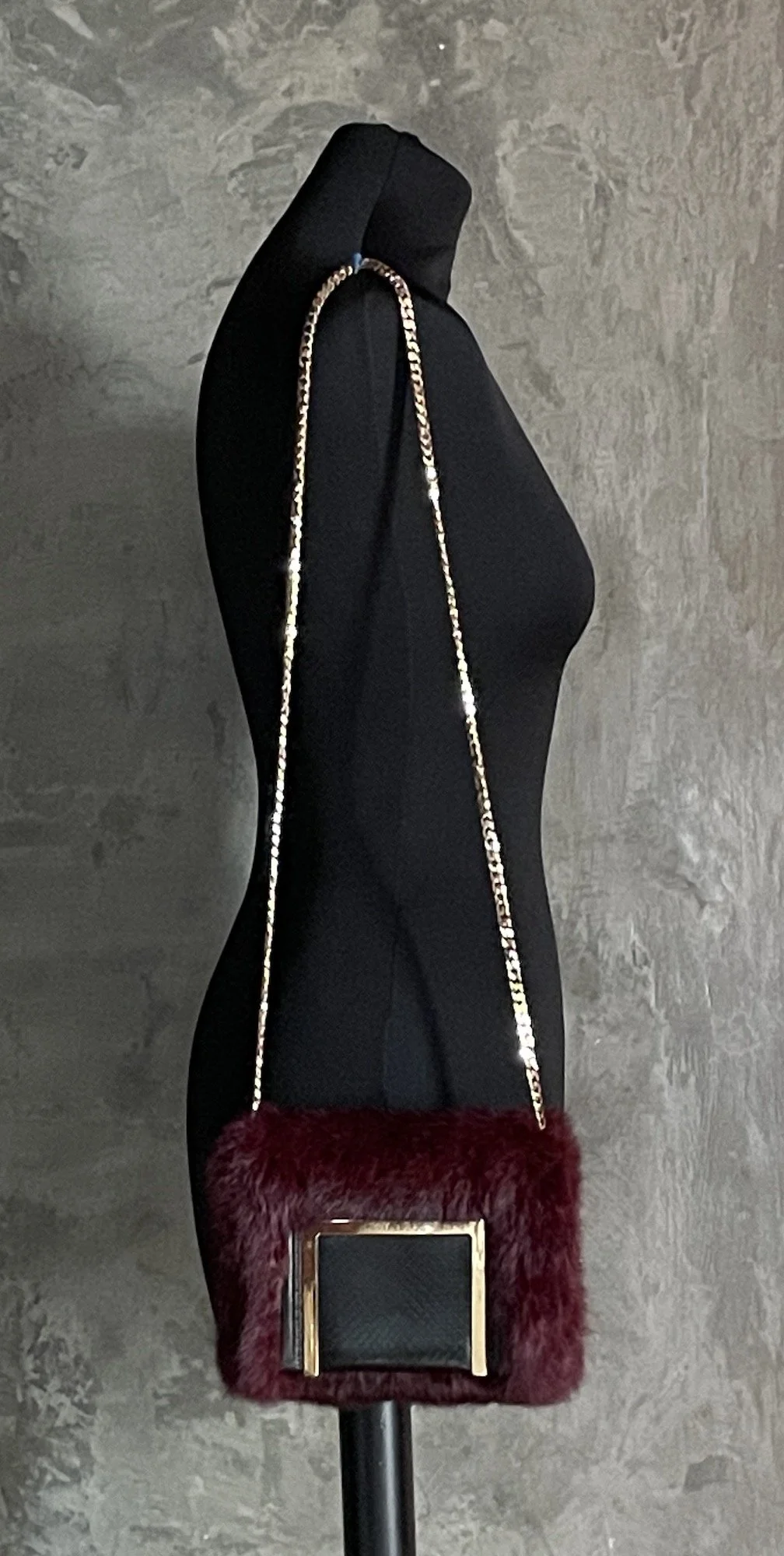 Jimmy Choo Lockett Fur & Python Clutch