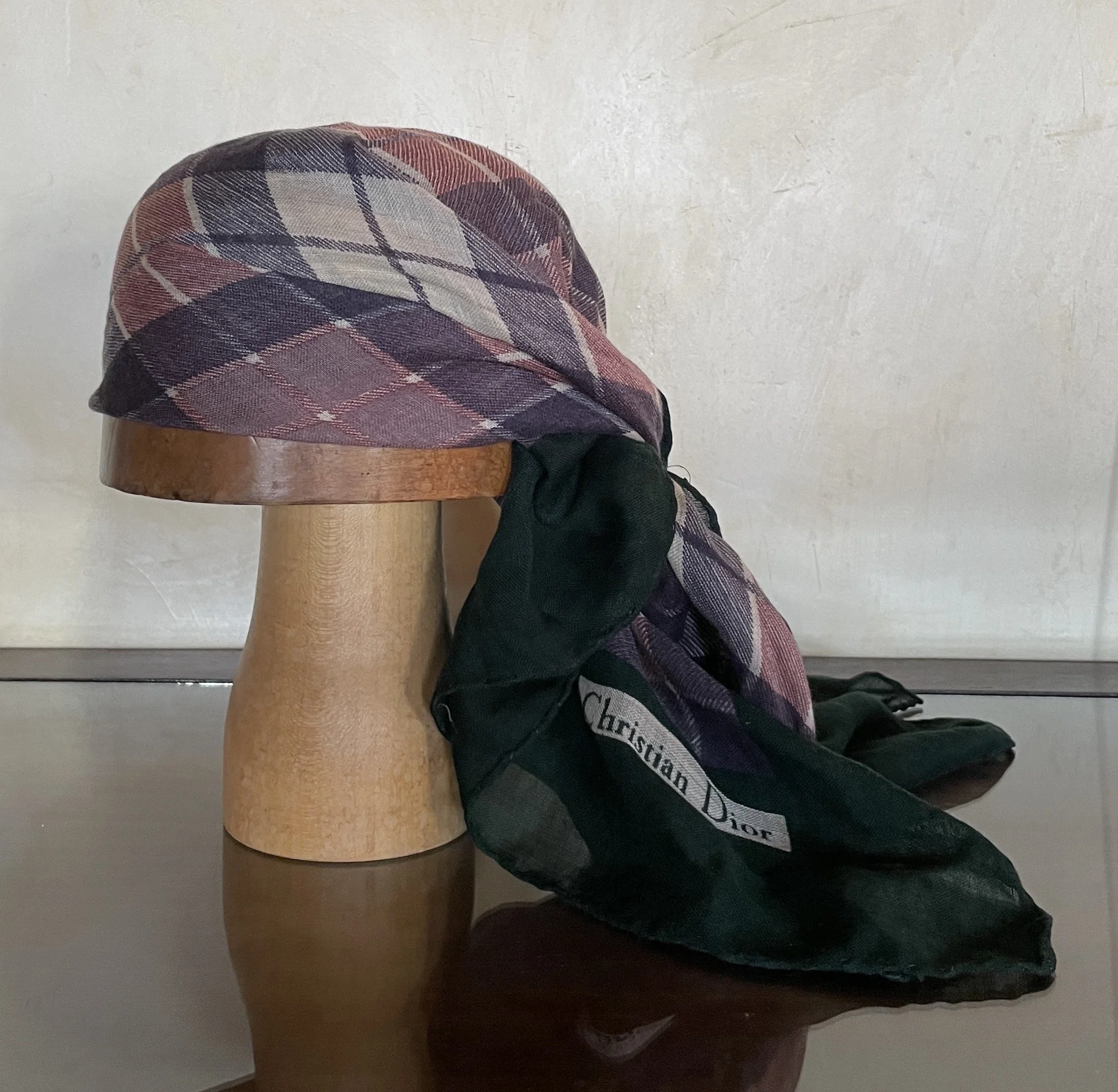 Christian Dior Checked Scarf