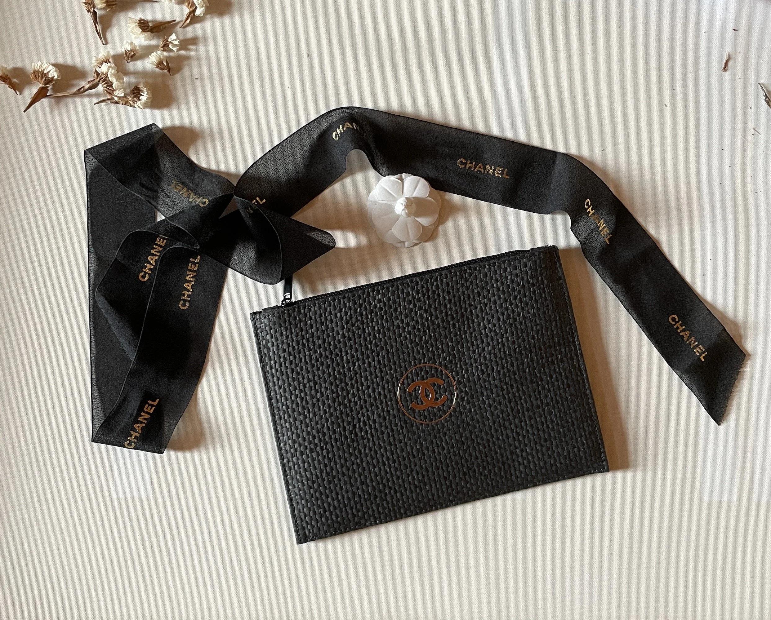Chanel Burlap Makeup Pouch