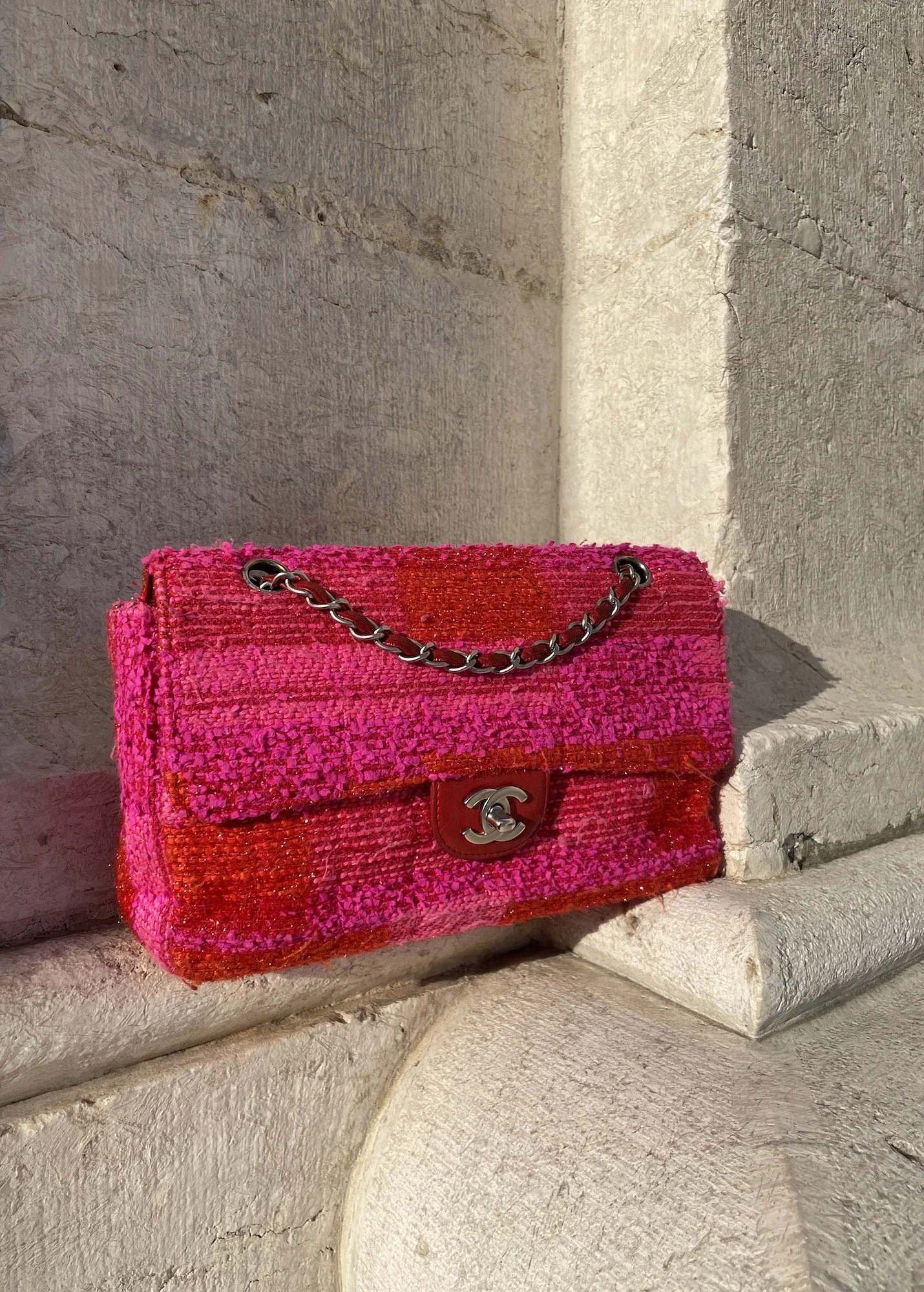 Chanel Vintage Timeless Tweed Handbag