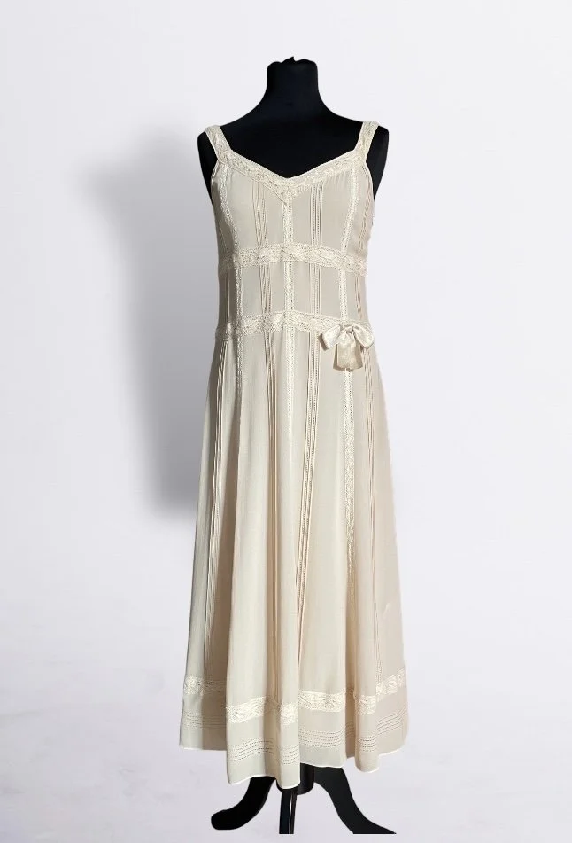 DKNY Vintage Silk Lace Dress with Slip Mia Luxury Vintage DKNY Vintage Silk Lace Dress with Slip Mia Luxury Vintage