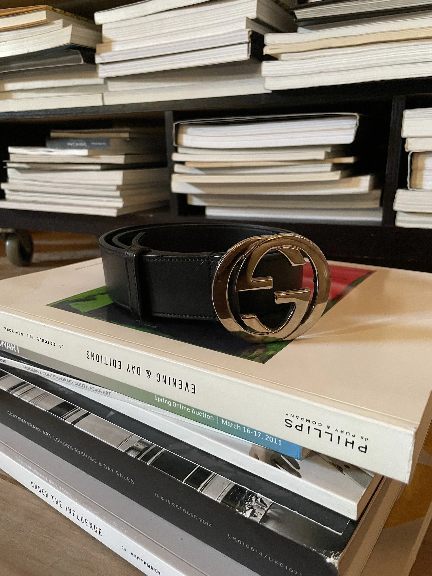 Gucci Vintage Leather G Buckle Belt