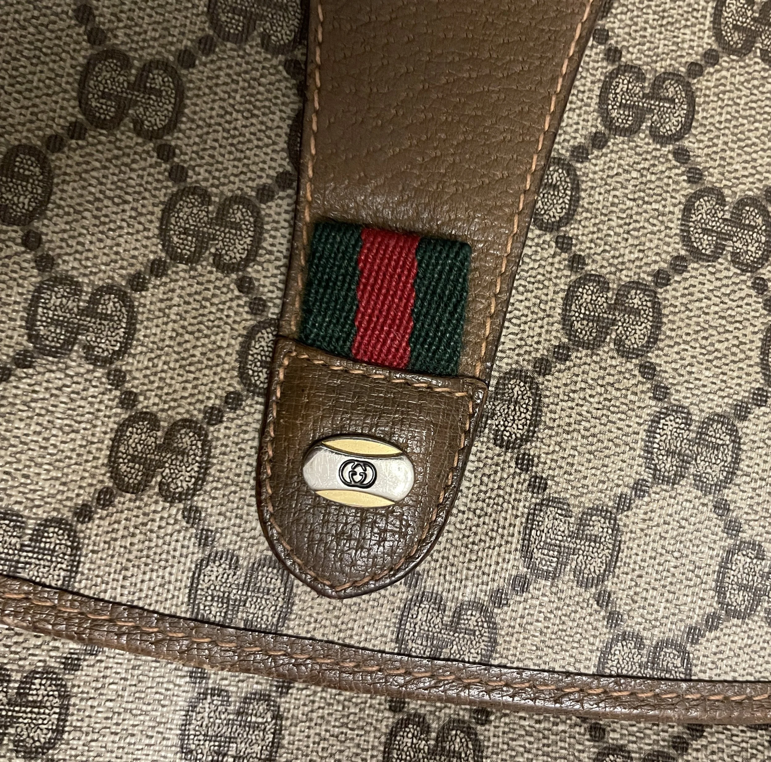 Gucci Vintage GG Coated Canvas Clutch