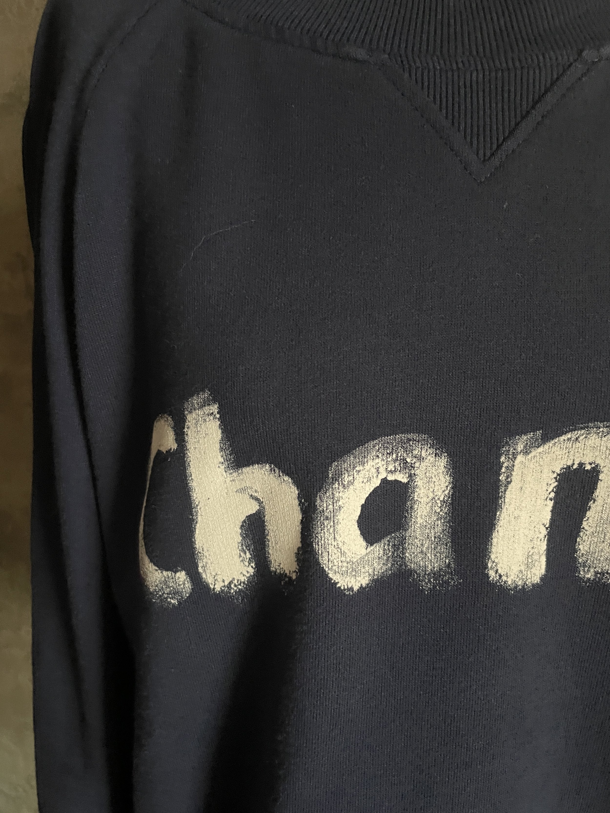 シャネル 2013クリスマス限定モデル ロゴスウェット ネイビー Mくらい シャネル 2013クリスマス限定モデル ロゴスウェット ネイビー M