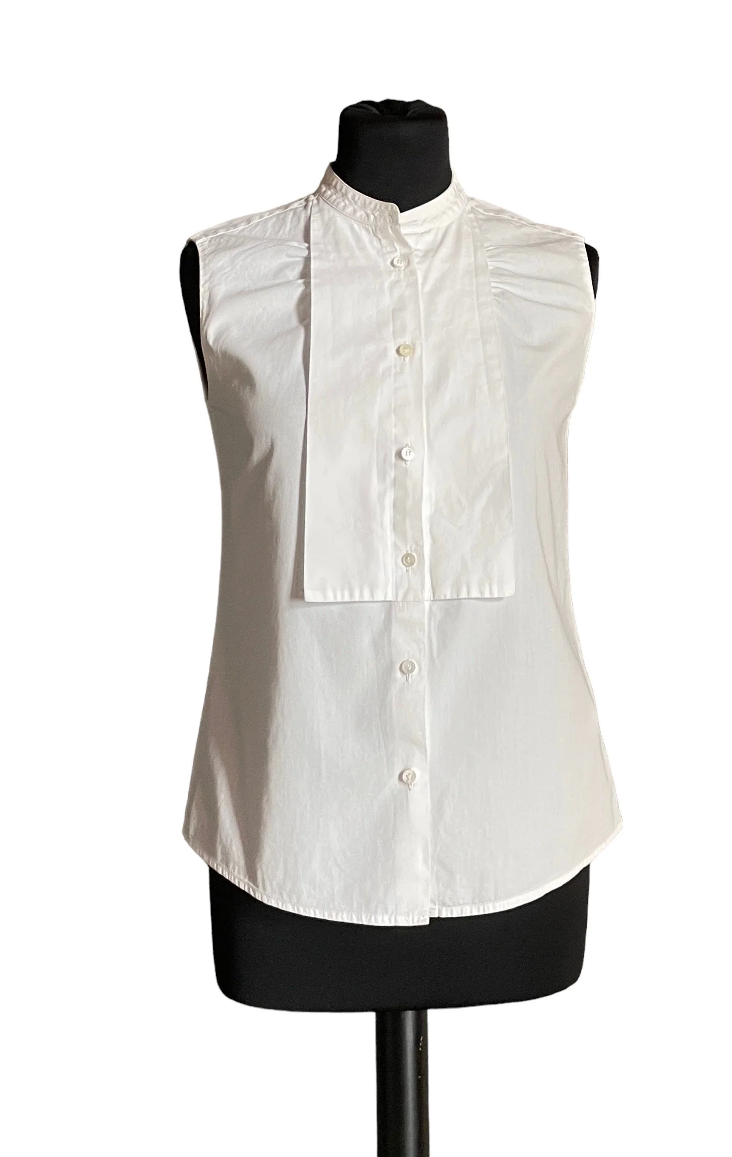 Miu Miu Vintage Sleeveless White Shirt — Mia Luxury Vintage