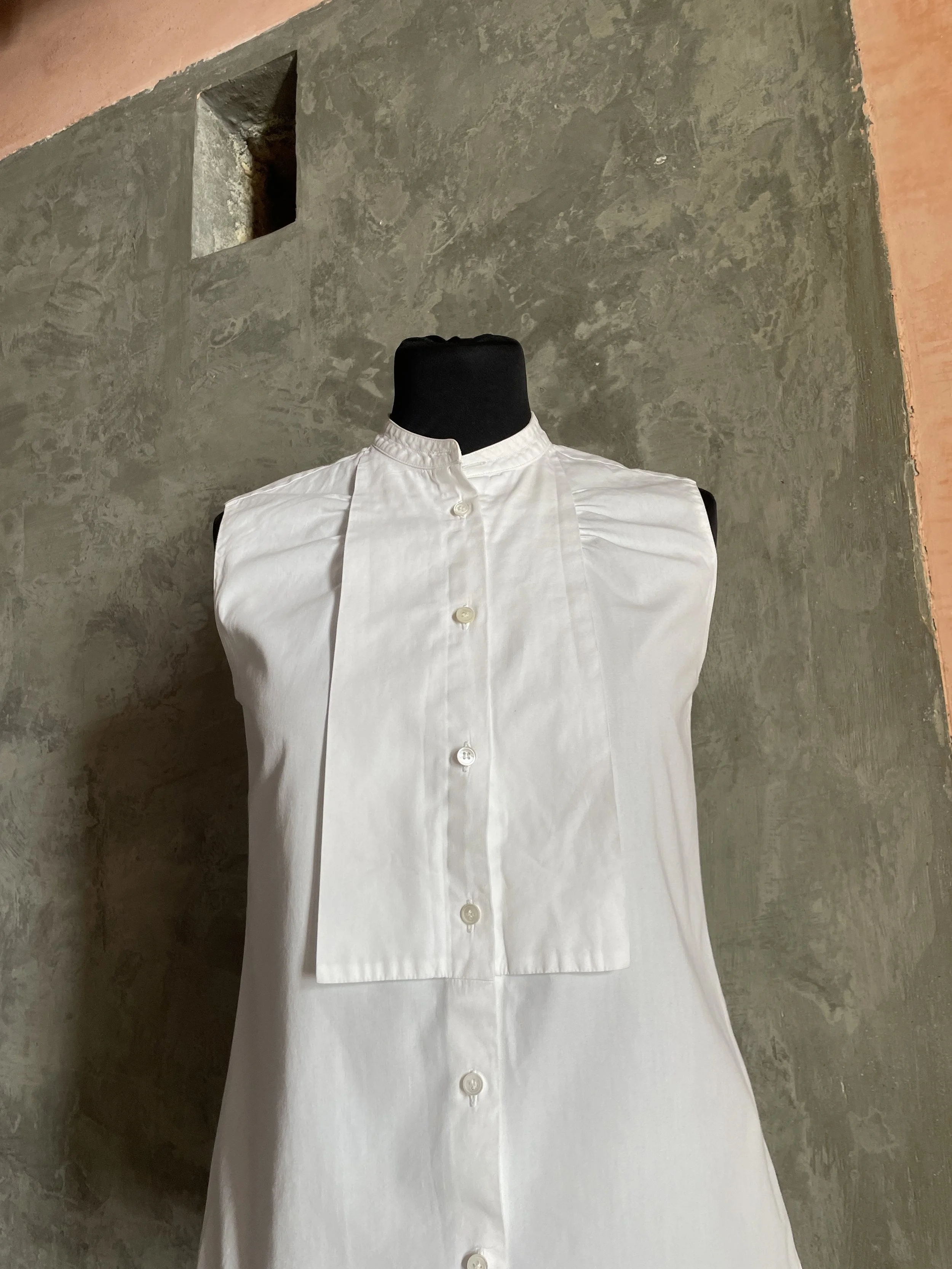 Miu Miu Vintage Sleeveless White Shirt — Mia Luxury Vintage