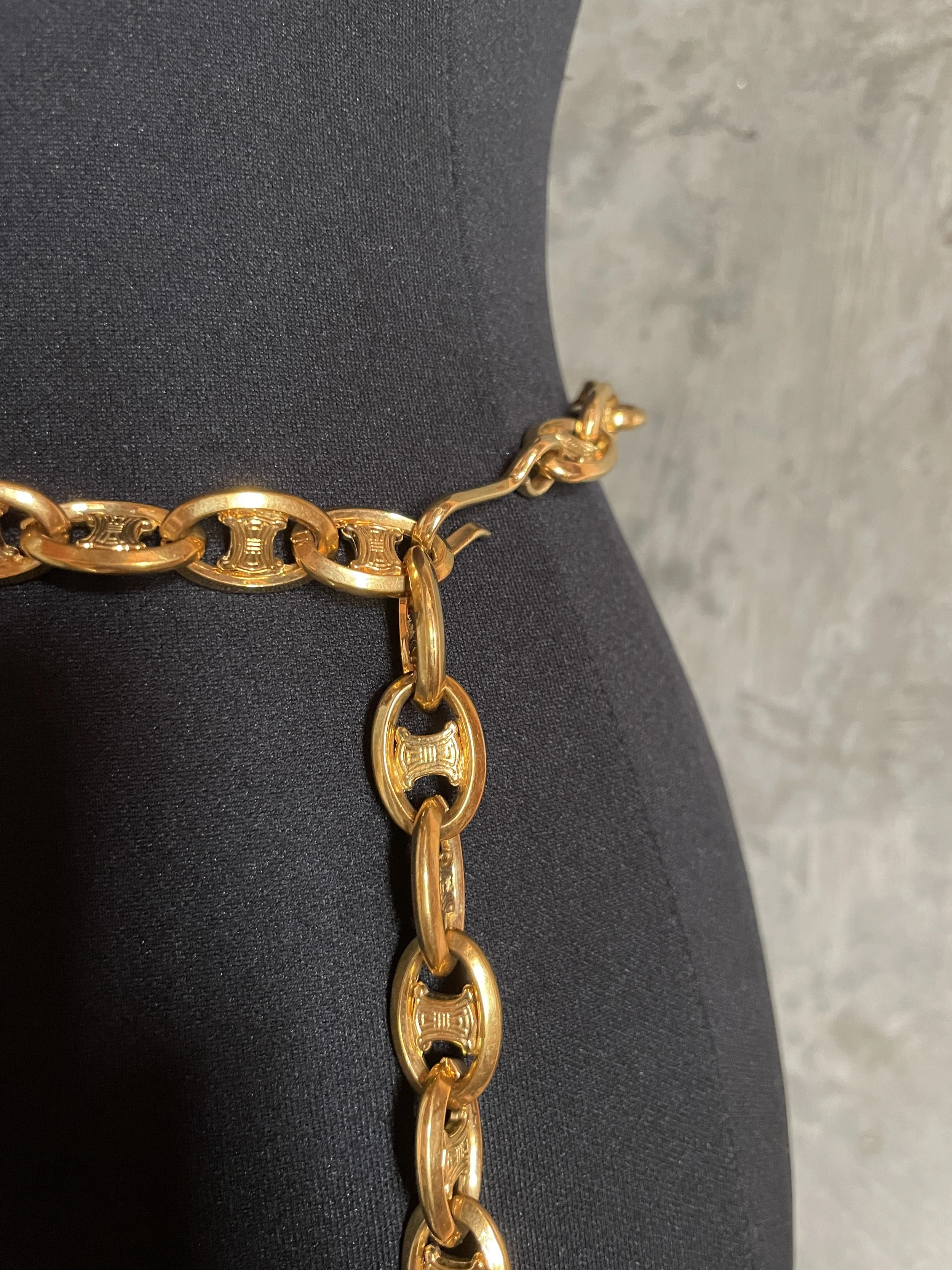 Céline Vintage Arch de Triomphe Chain Belt with Iconic